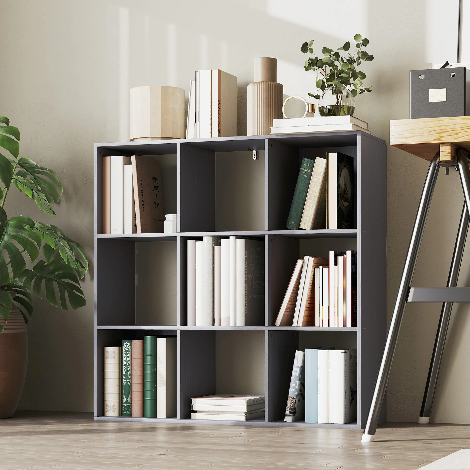 HOMCOM 9 Cube Storage Unit Cabinet Bookcase Display Shelves - Image 27