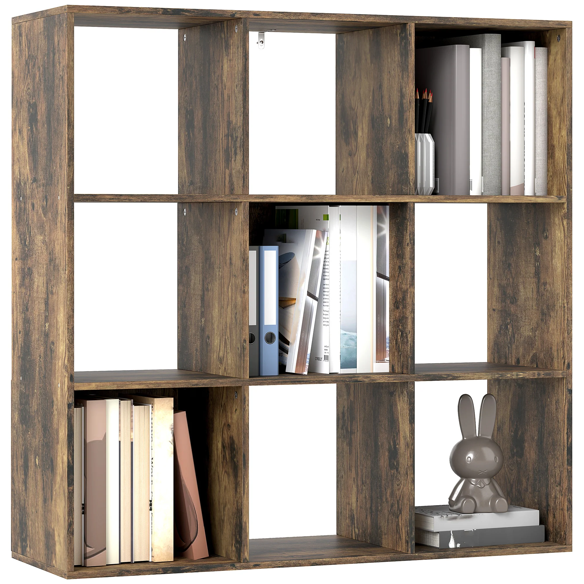 HOMCOM 9 Cube Storage Unit Cabinet Bookcase Display Shelves - Image 28