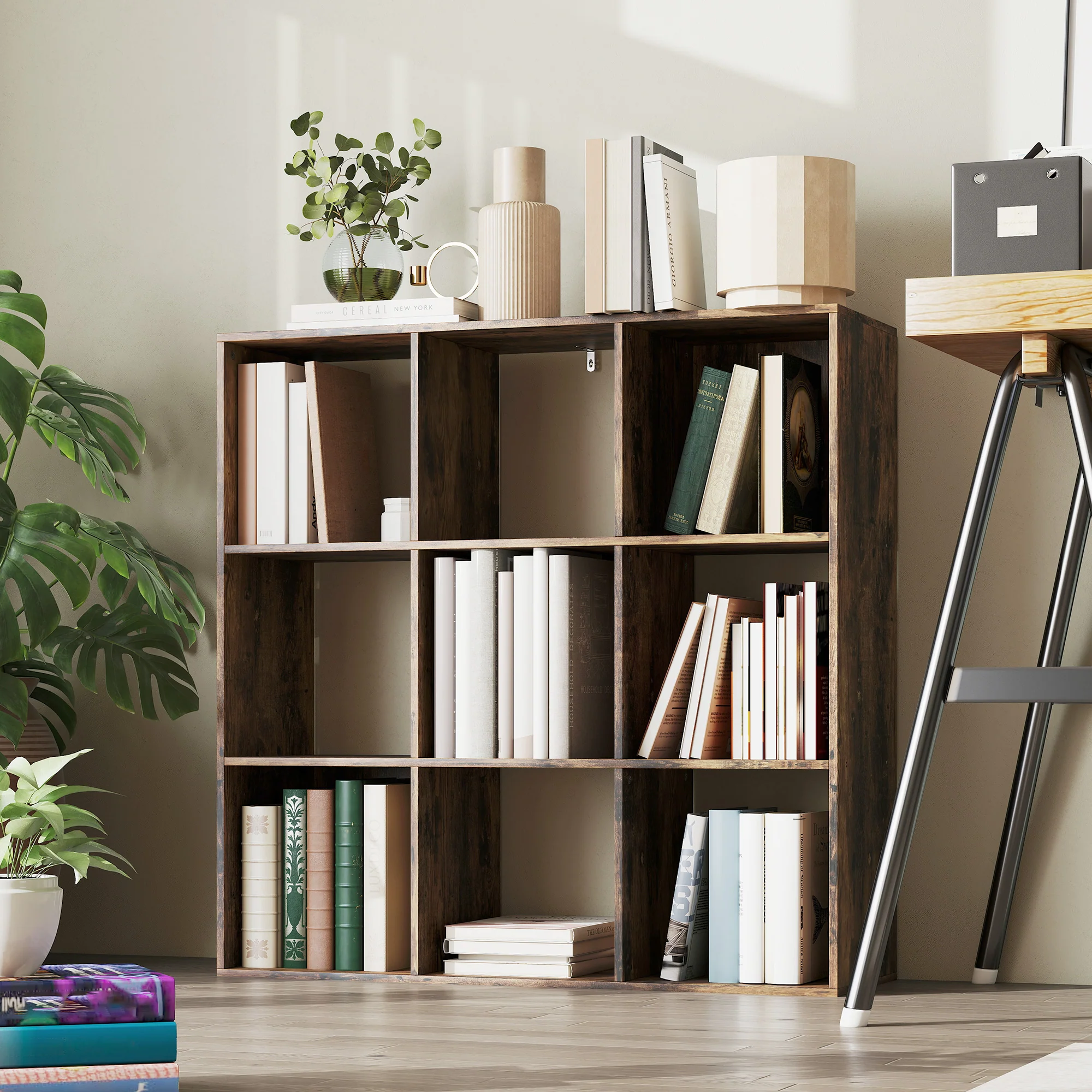 HOMCOM 9 Cube Storage Unit Cabinet Bookcase Display Shelves - Image 36