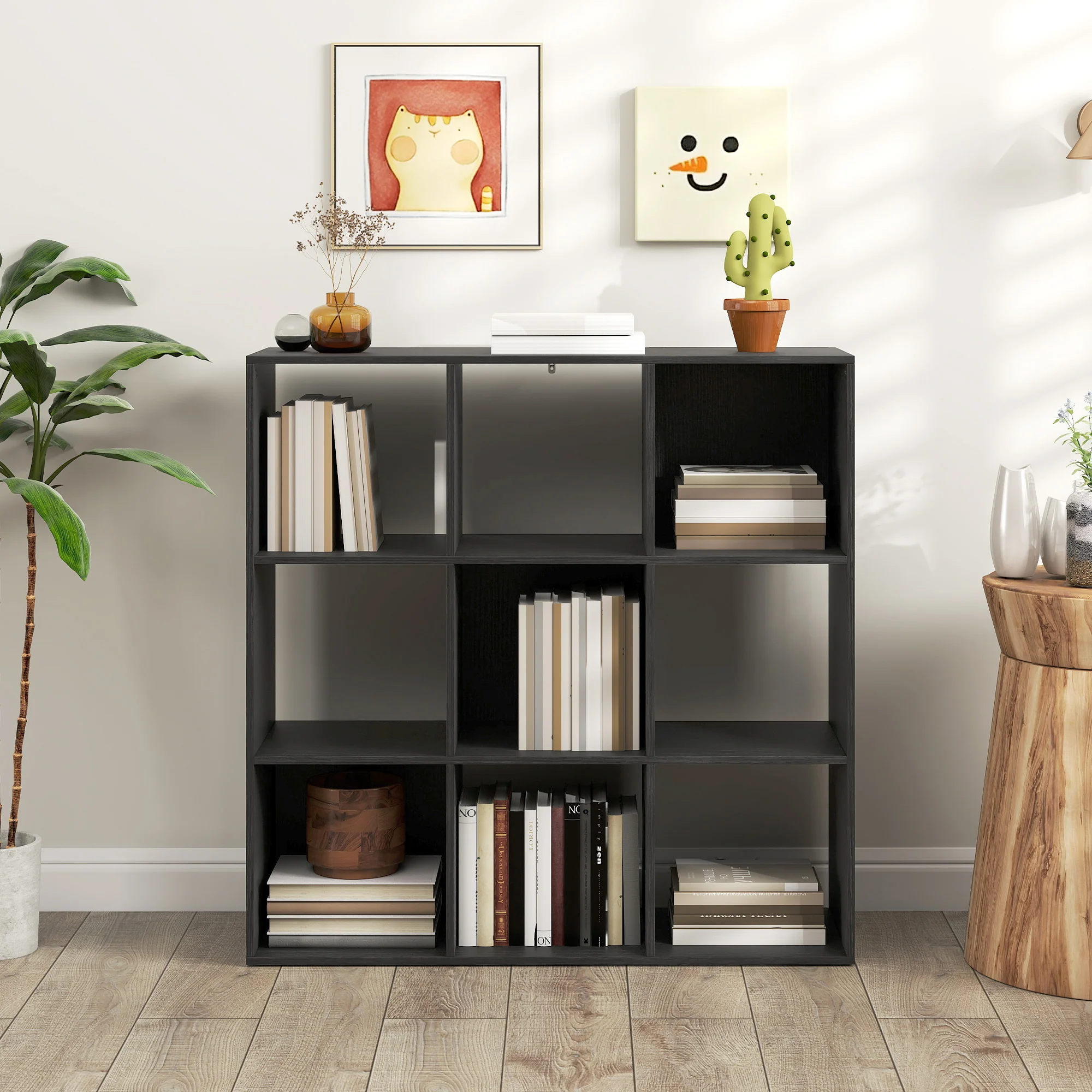 HOMCOM 9 Cube Storage Unit Cabinet Bookcase Display Shelves - Image 8