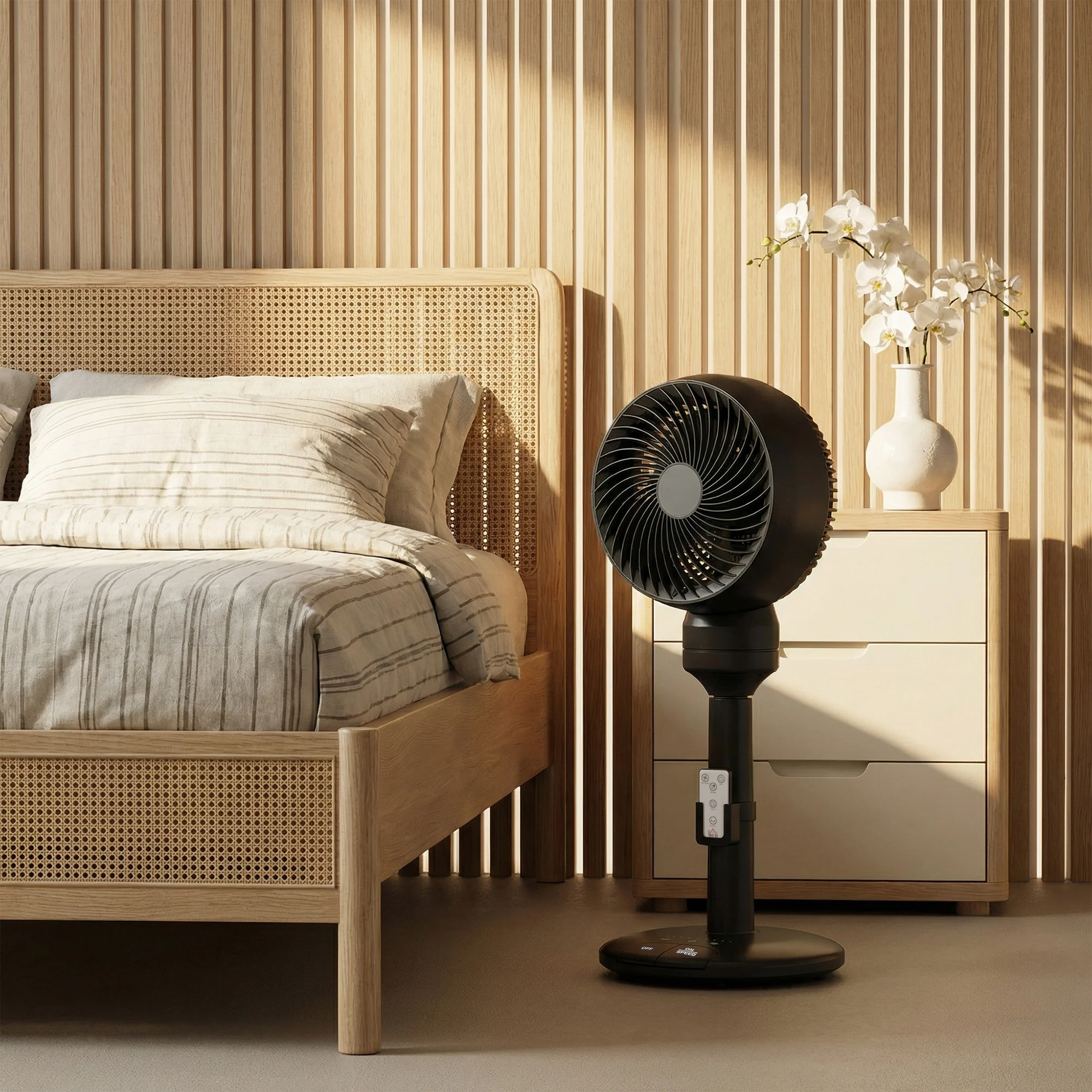 HOMCOM 9" Pedestal Cooling Fan With Adjustable Speed And Mode, Black - Image 9