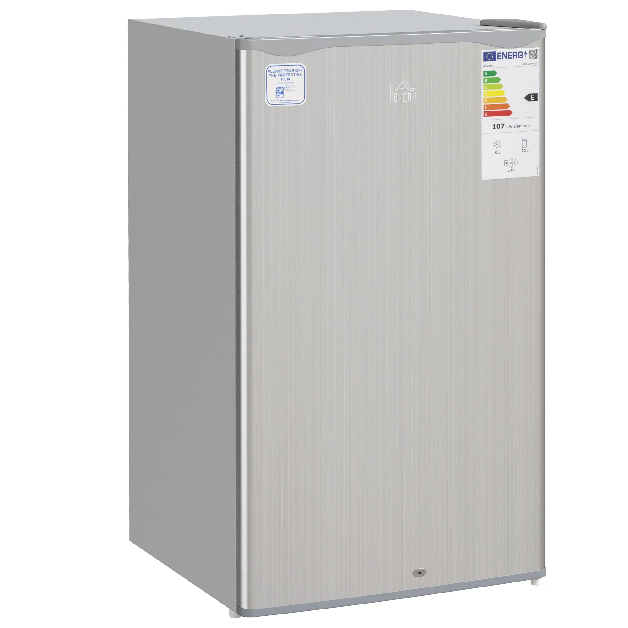 HOMCOM 91L Freestanding Under Counter Fridge With Lock - Image 19