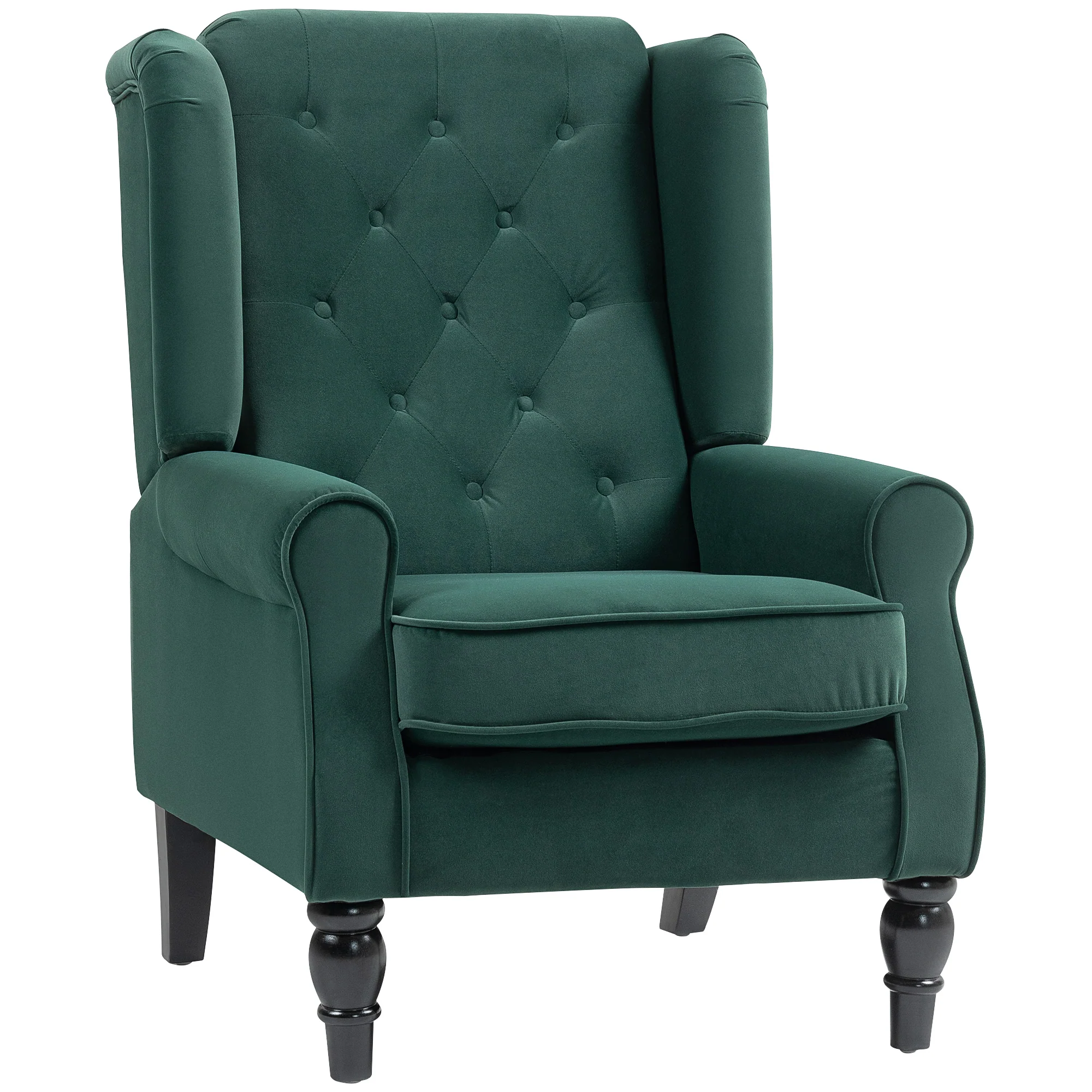 HOMCOM Accent Armchair Home Furniture Retro Tufted Club Fabric - Image 19