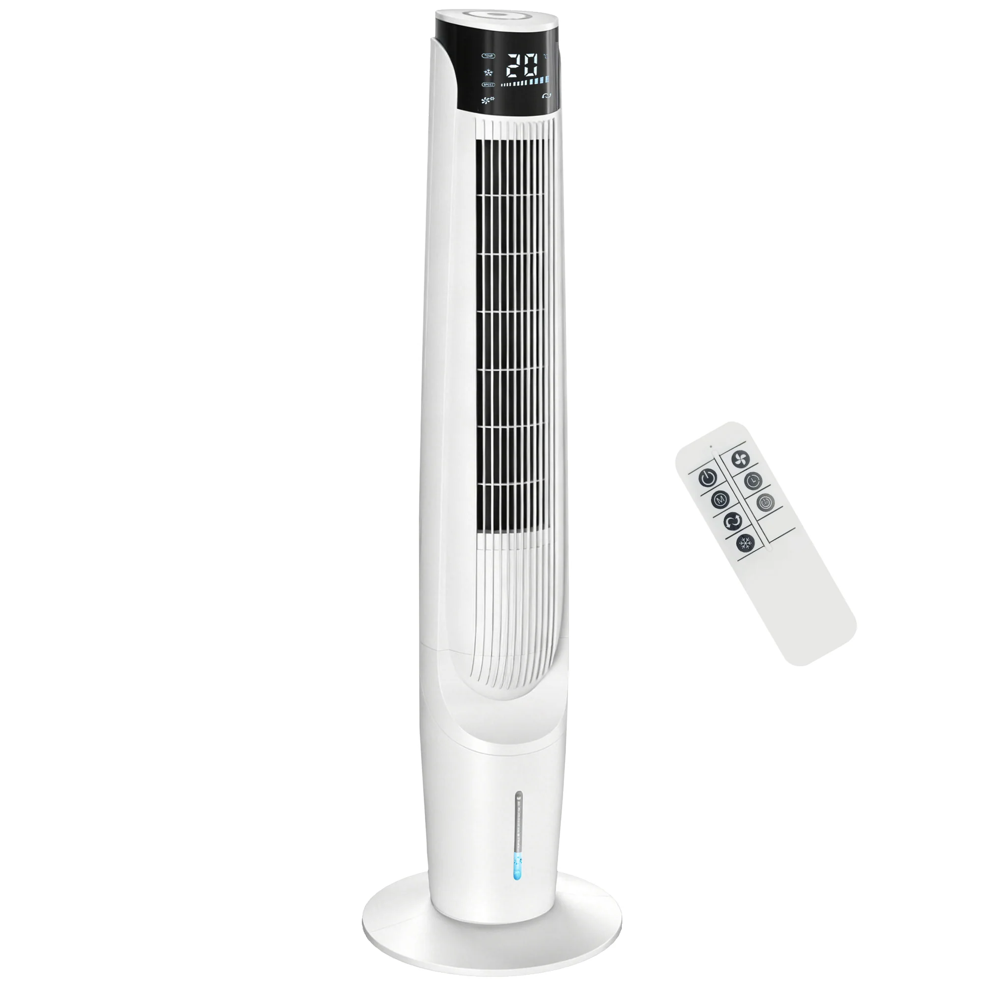 HOMCOM Air Cooler Ice Cooling Fan For Bedroom, Living Room, White