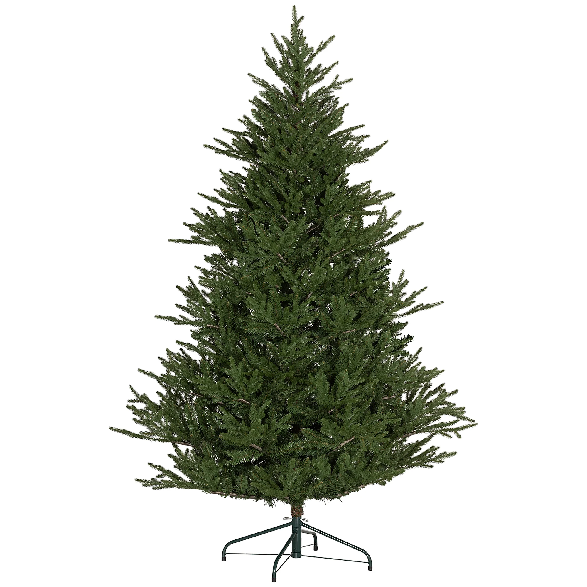 HOMCOM Artificial Christmas Tree With Realistic Hinged Branches, Green