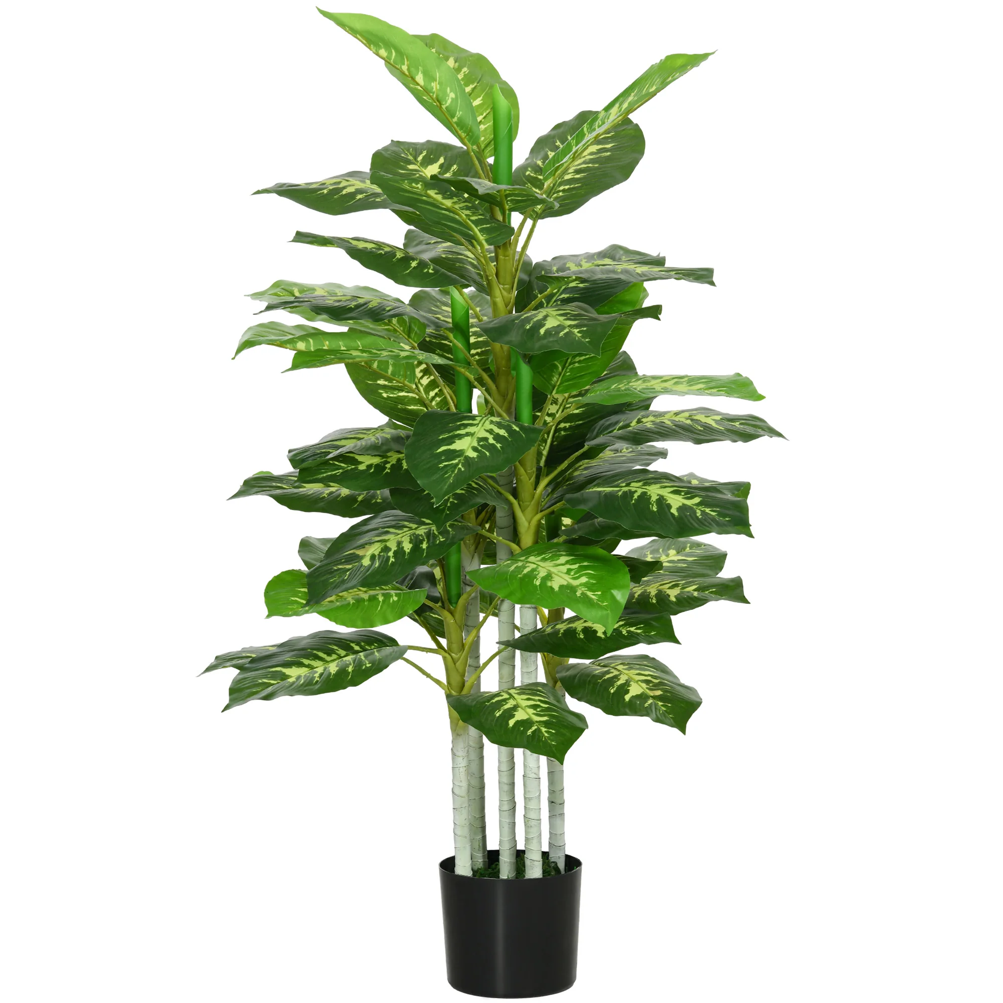 HOMCOM Artificial Evergreen Tree Fake Plant In Pot Indoor Outdoor Decor