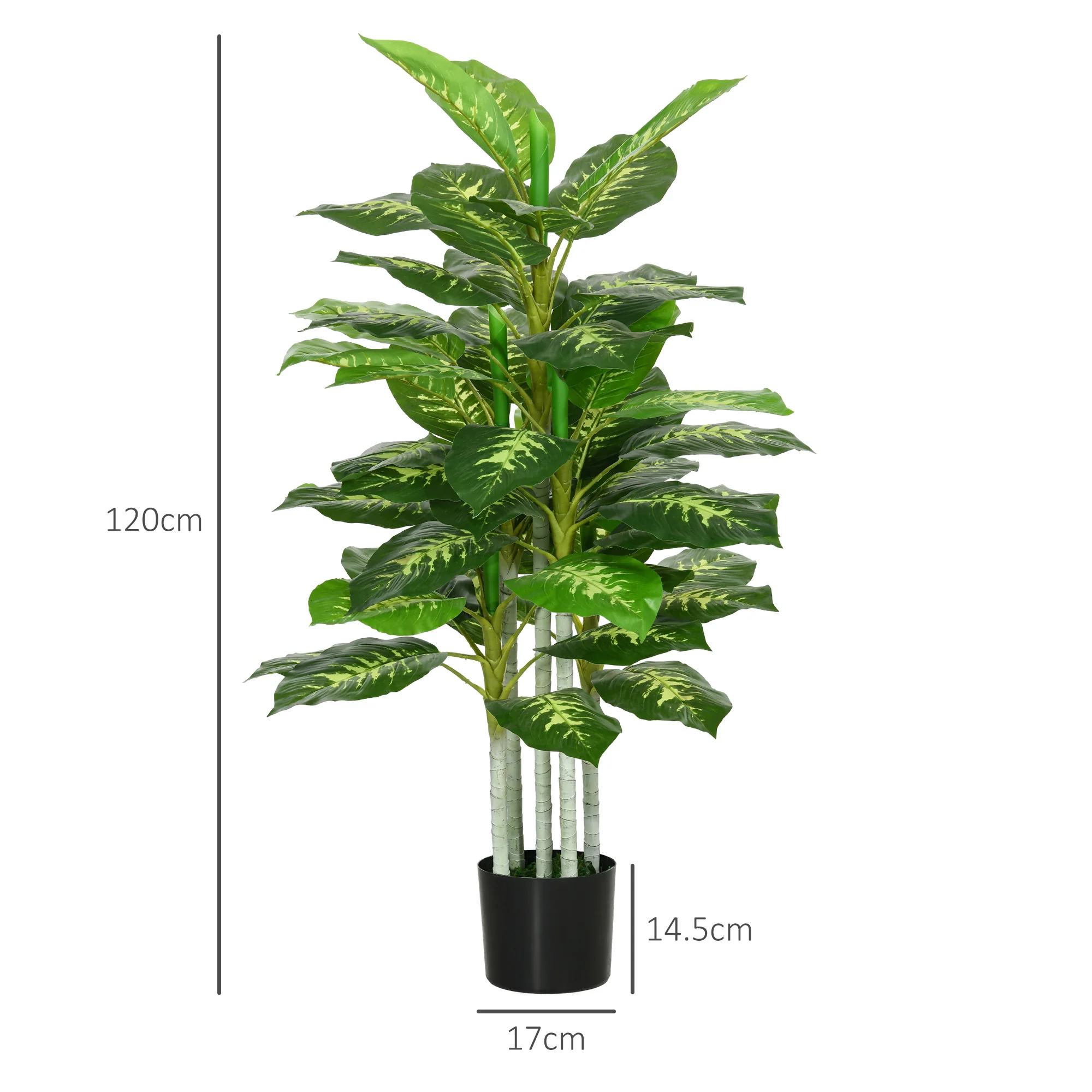 HOMCOM Artificial Evergreen Tree Fake Plant In Pot Indoor Outdoor Decor - Image 5
