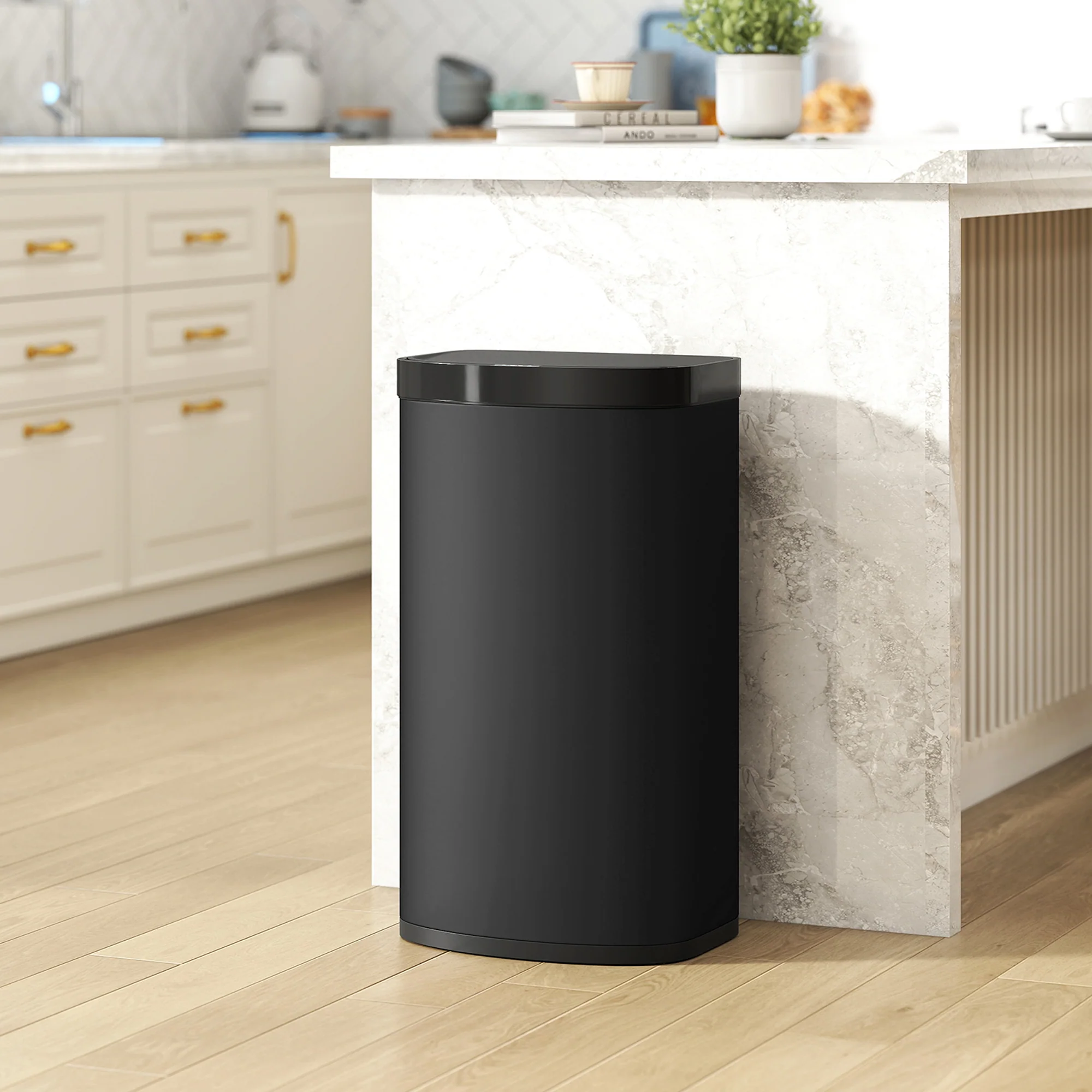 HOMCOM Automatic Kitchen Bin with Soft-Close Lid, 55L Sensor Wastebasket - Image 8