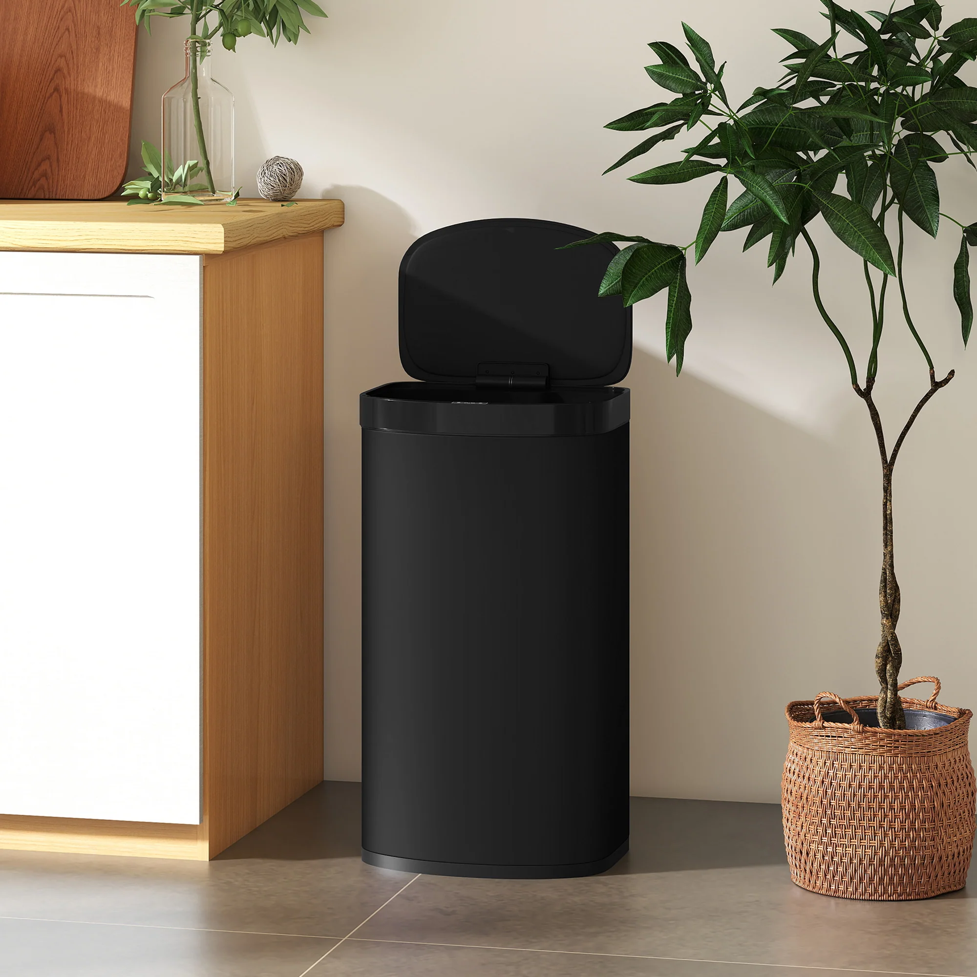 HOMCOM Automatic Kitchen Bin with Soft-Close Lid, 55L Sensor Wastebasket - Image 9