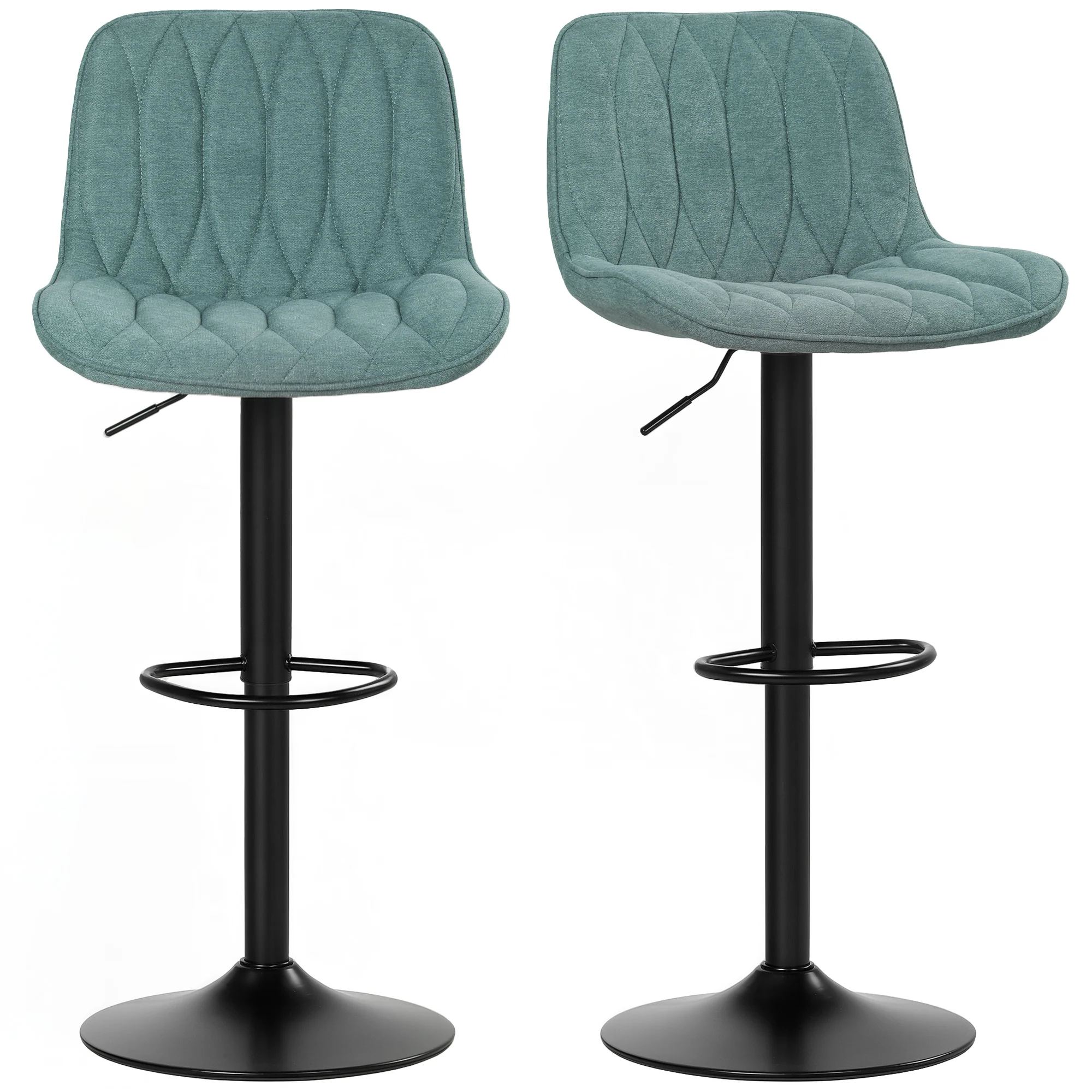 HOMCOM Bar Stools Set Of 2, Modern Armless Bar Chairs - Image 10