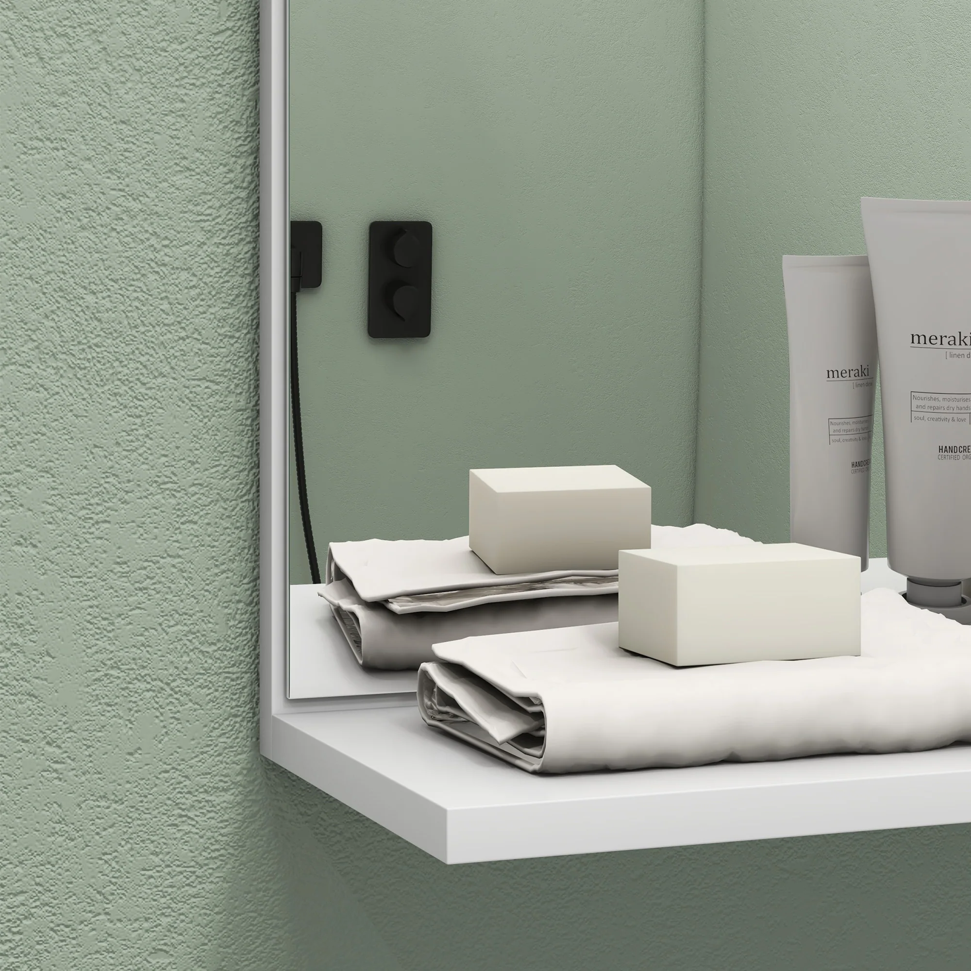 HOMCOM Bathroom Mirror Wall Mount Vanity Mirror with 4 Storage Shelves, White - Image 9