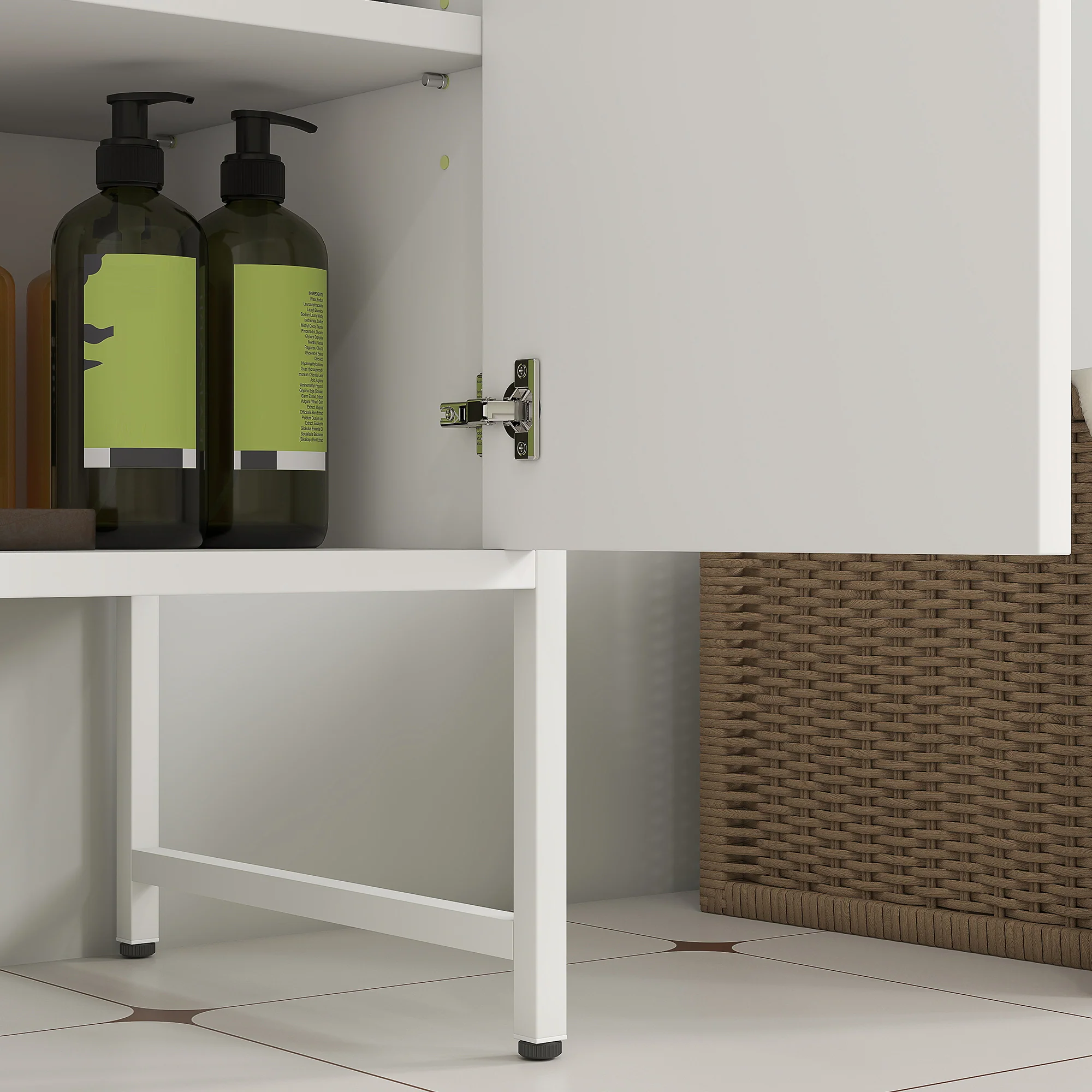 HOMCOM Bathroom Under Sink Cabinet for Basin without or with Pedestal - Image 9