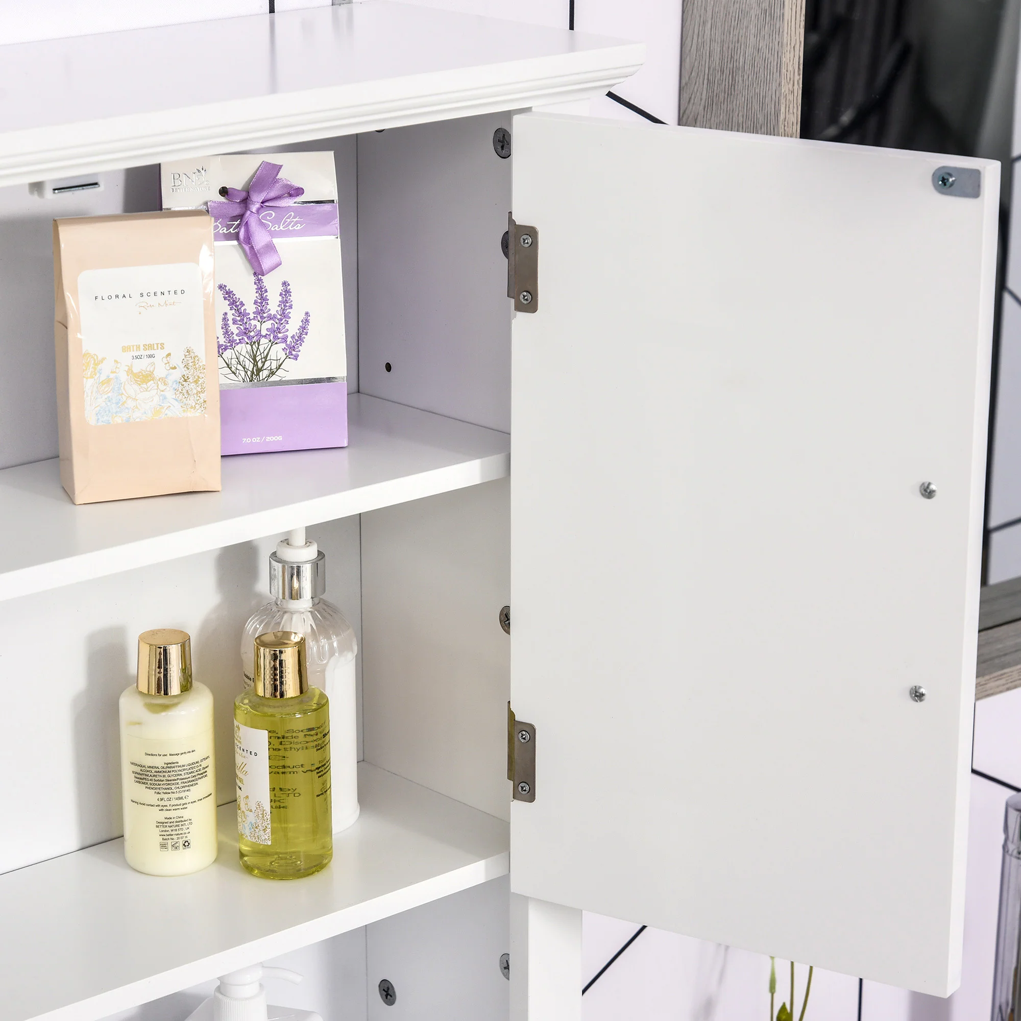 HOMCOM Bathroom Wall Cabinet, Medicine Cabinet w/ Adjustable Shelf, White - Image 7