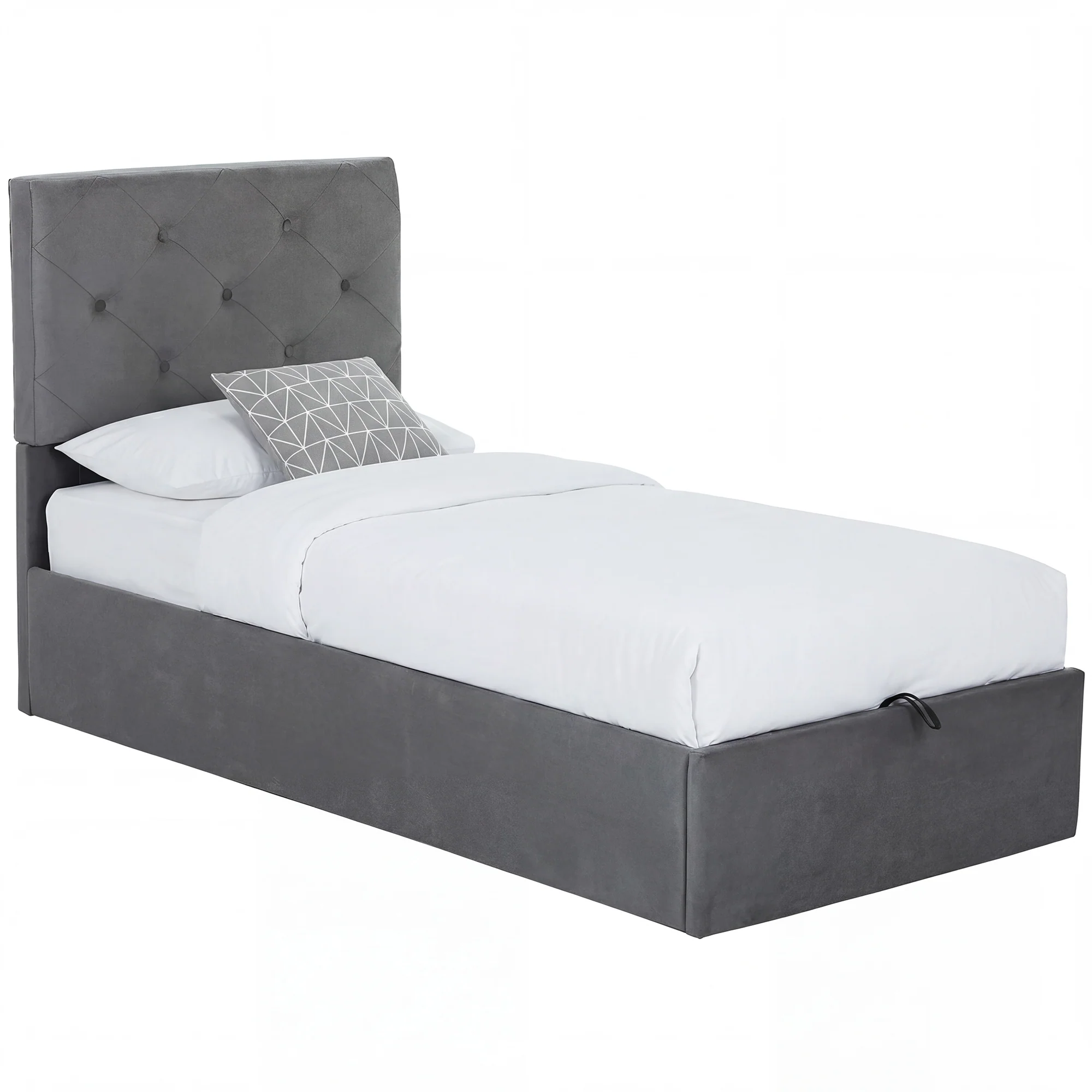 HOMCOM Bed Frame Gas Side Lift Under Bed Storage