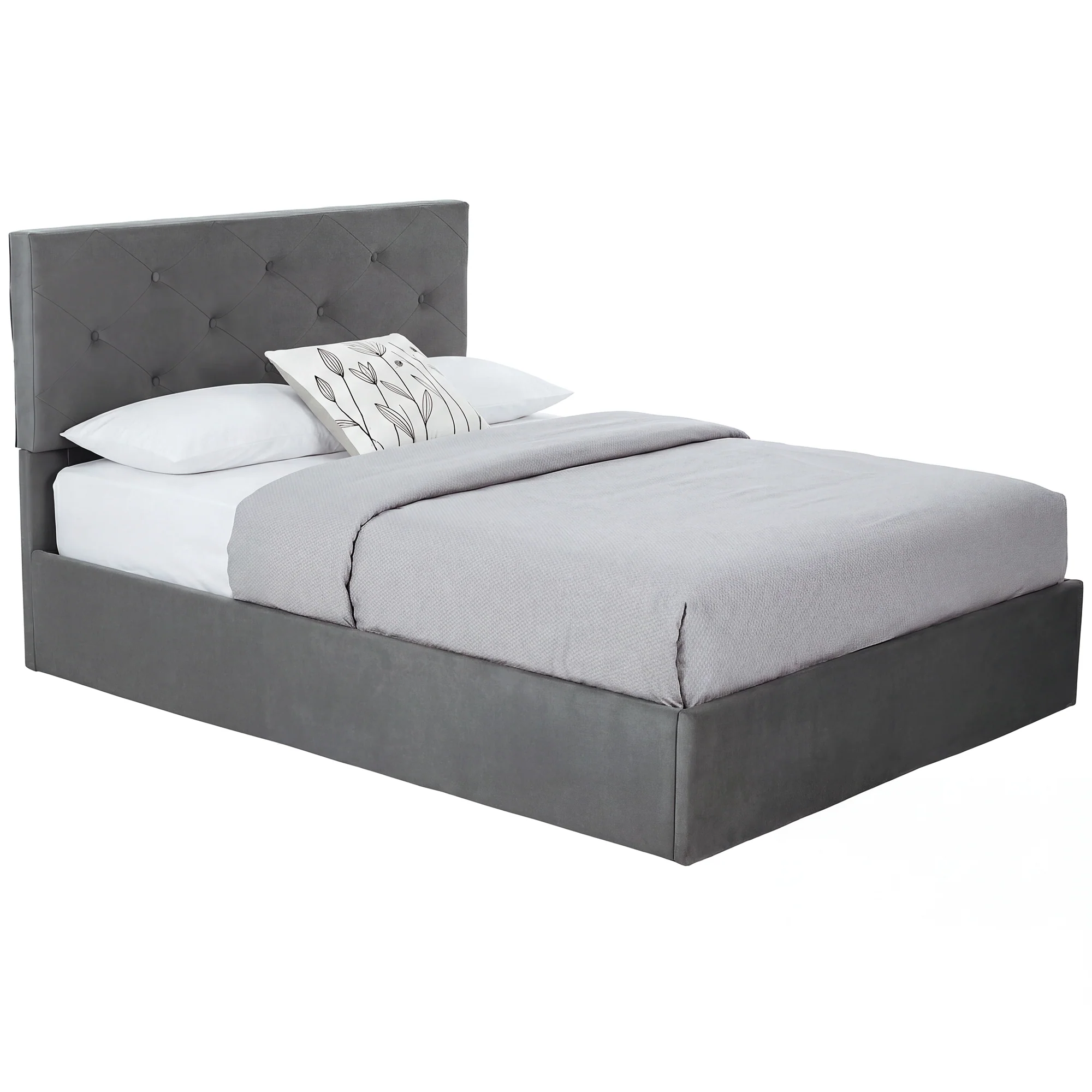 HOMCOM Bed Frame Gas Side Lift Under Bed Storage - Image 10