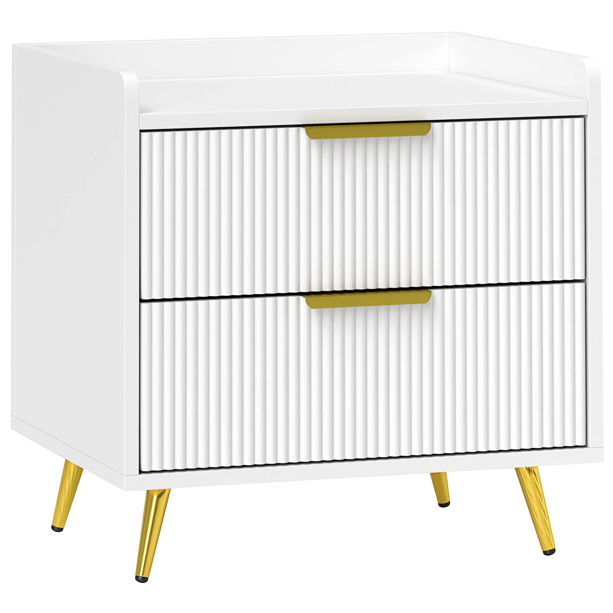 HOMCOM Bedside Table with 2 Drawers for Bedroom, Living Room - Image 10