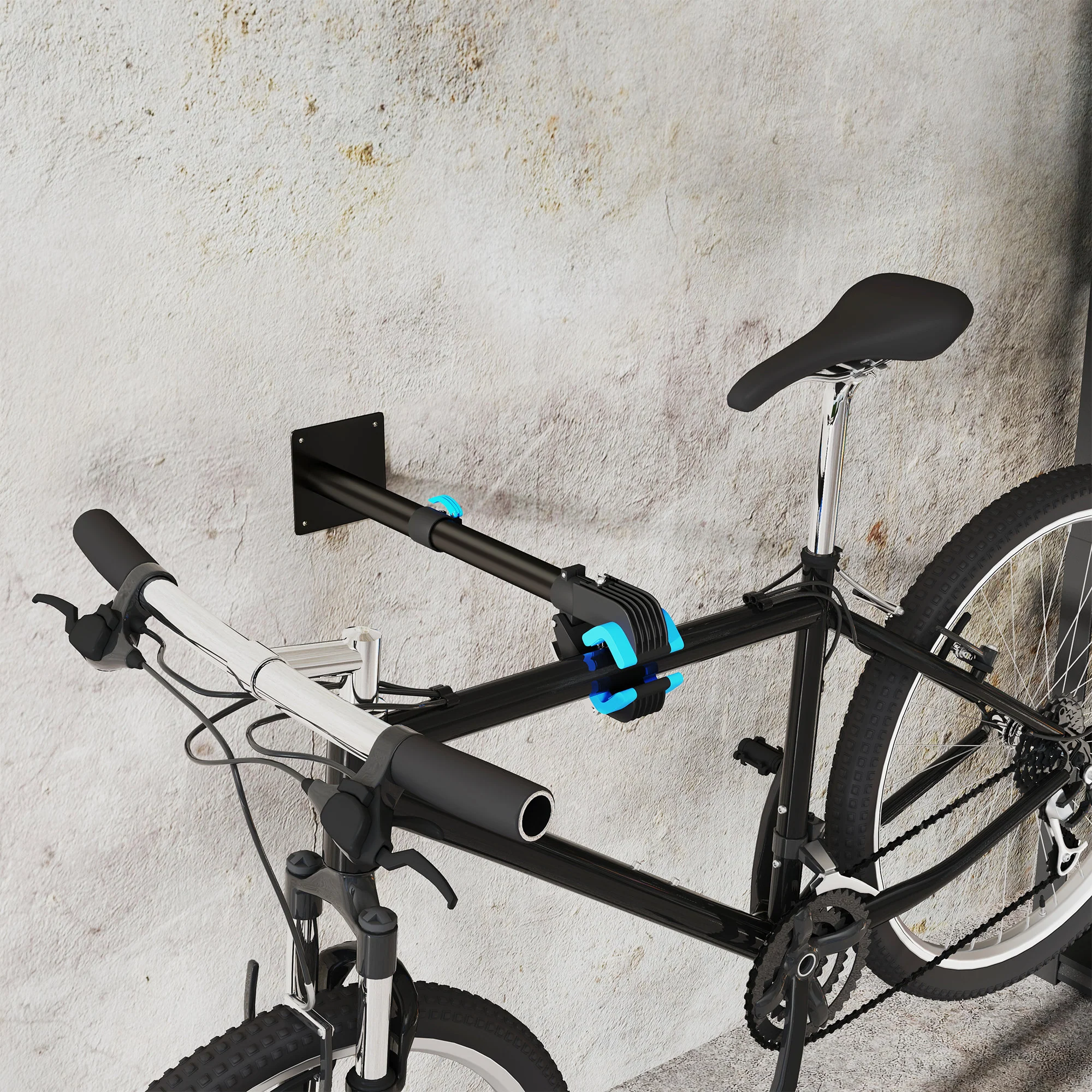 HOMCOM Bike Repair Stand, Wall Mount Bike Workstand W/ Adjustable Clamp - Image 2