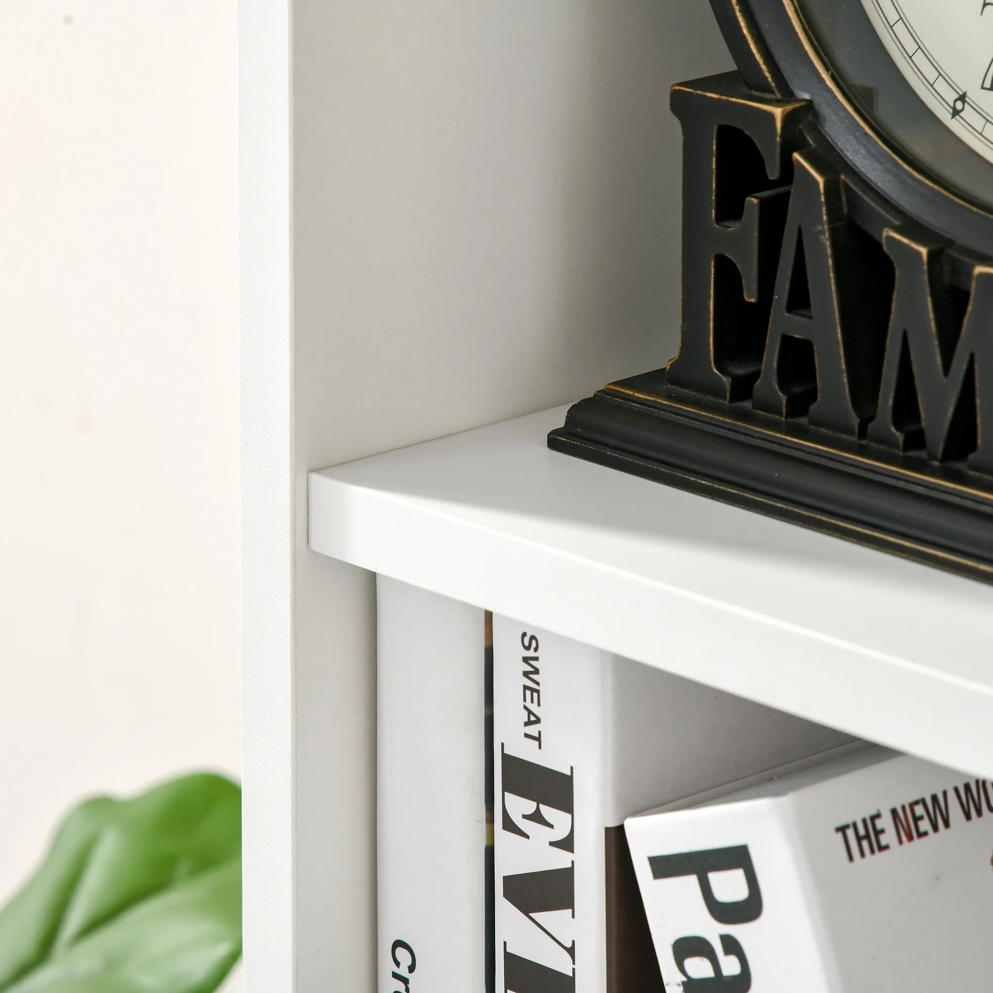 HOMCOM Bookcase Modern Bookshelf Cabinet For Home Office White - Image 9
