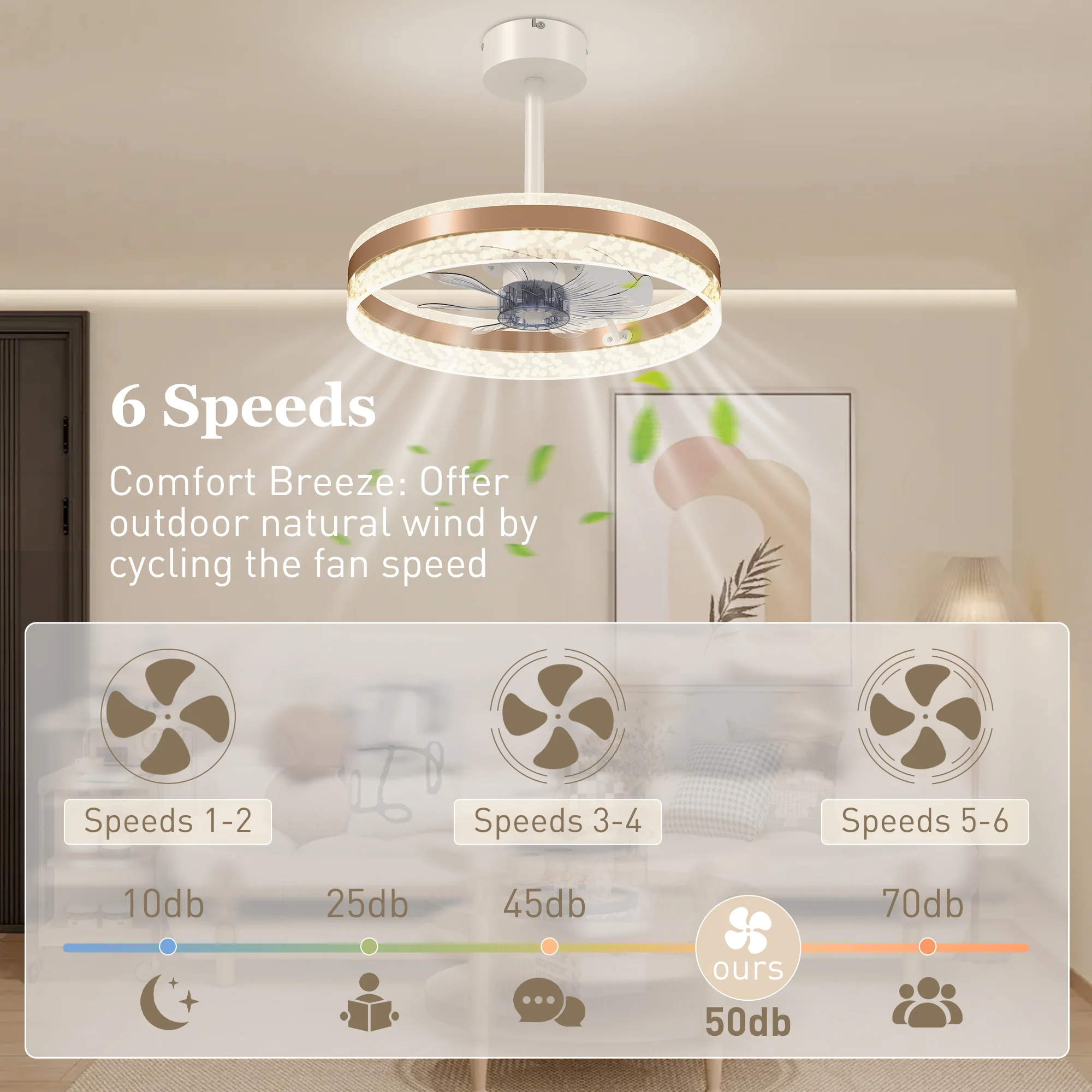 HOMCOM Ceiling Fan Light With 3 Colour, Timer, Reversible, Remote - Image 13