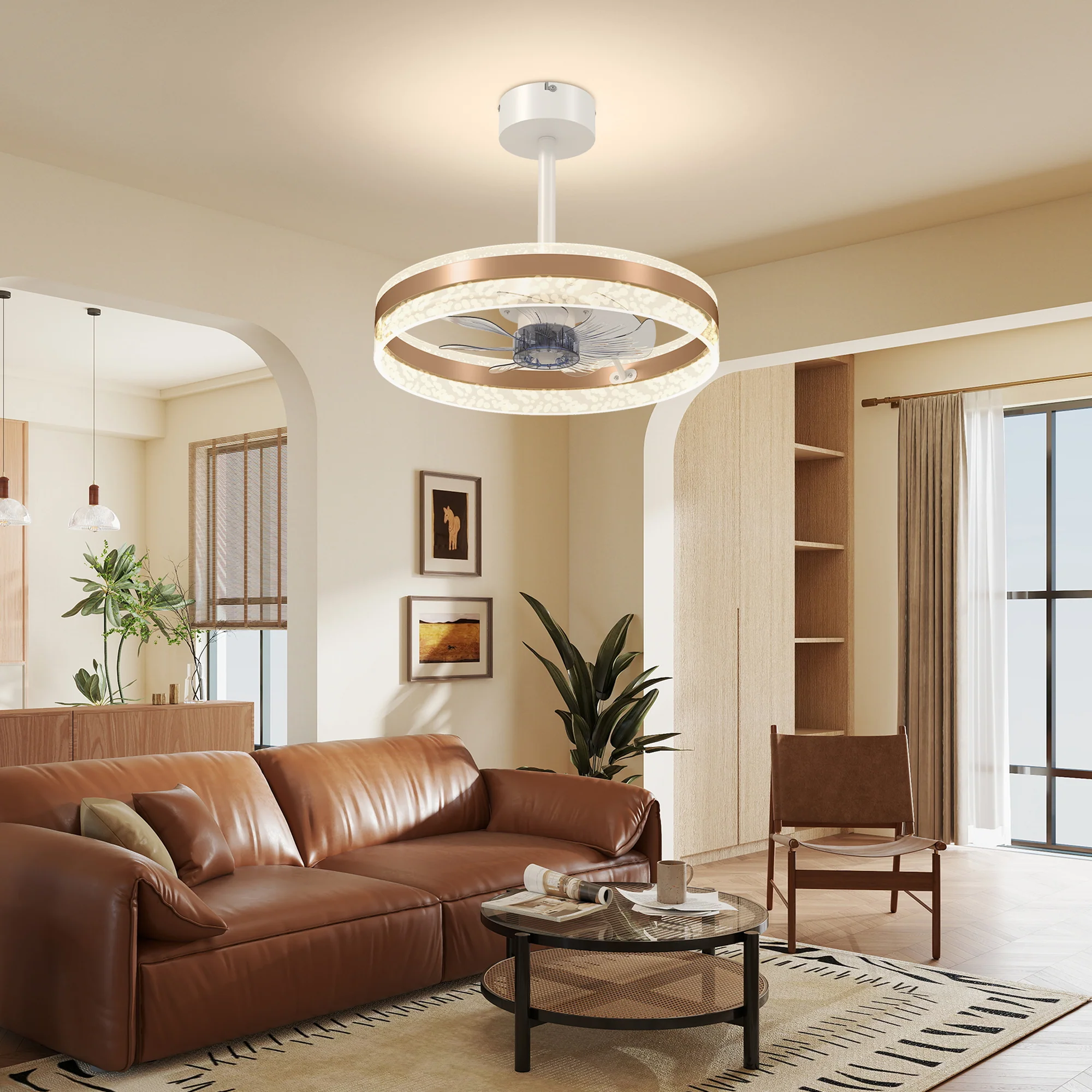 HOMCOM Ceiling Fan Light With 3 Colour, Timer, Reversible, Remote - Image 18