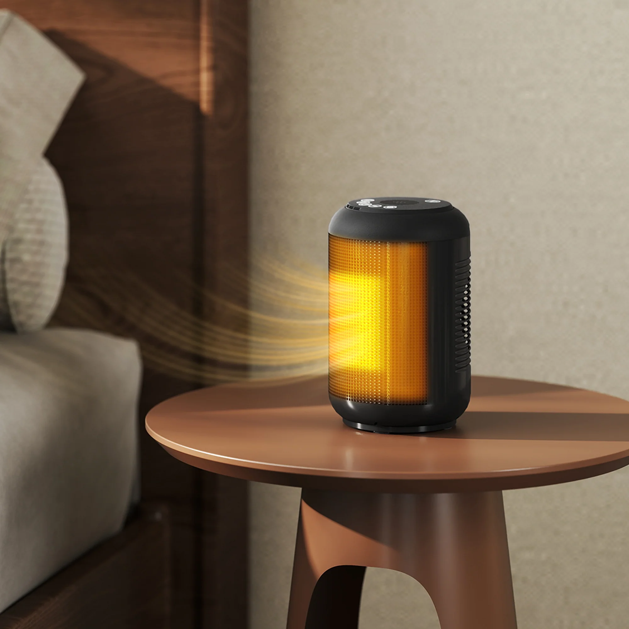 HOMCOM Ceramic Electric Heater, 1500W Fan Space Heater, Black - Image 2