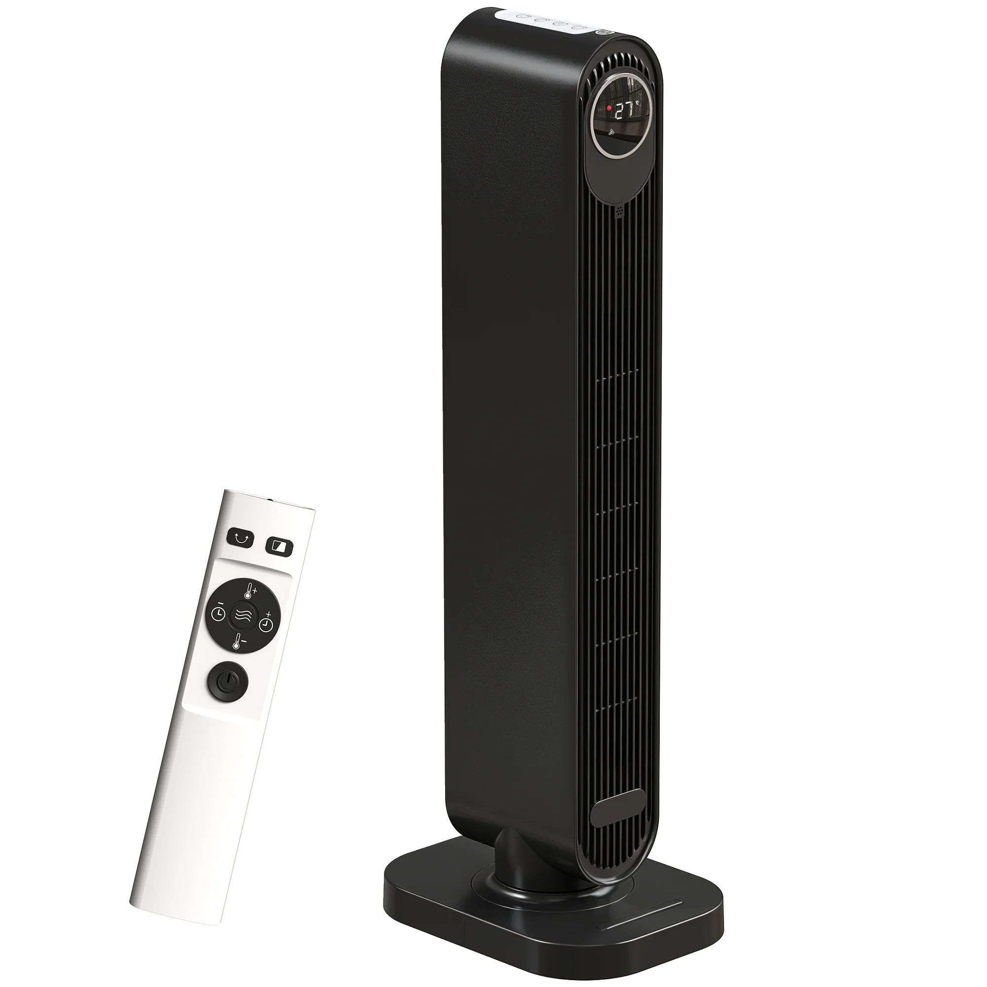 HOMCOM Ceramic Electric Heater, 2000W Fan Space Heater, Black