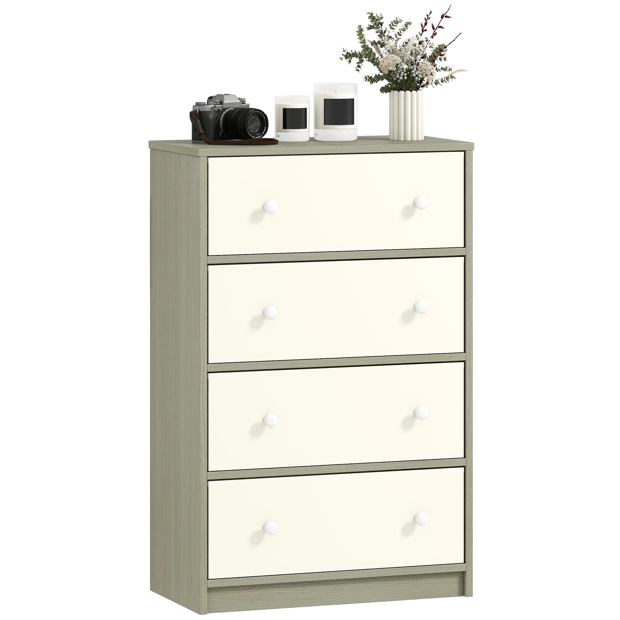 HOMCOM Chest Of Drawers, 4 Drawer Dresser For Bedroom - Image 10