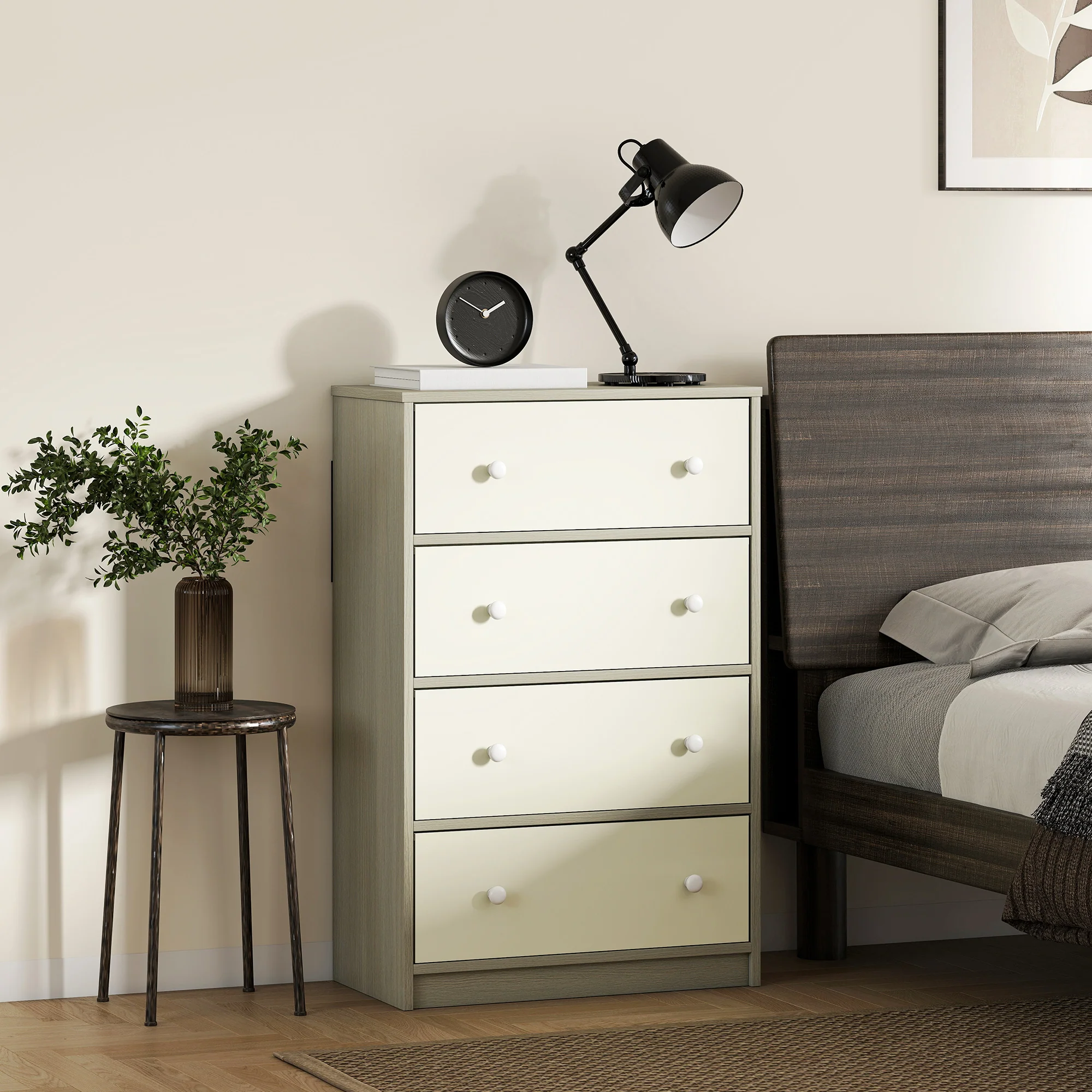 HOMCOM Chest Of Drawers, 4 Drawer Dresser For Bedroom - Image 11