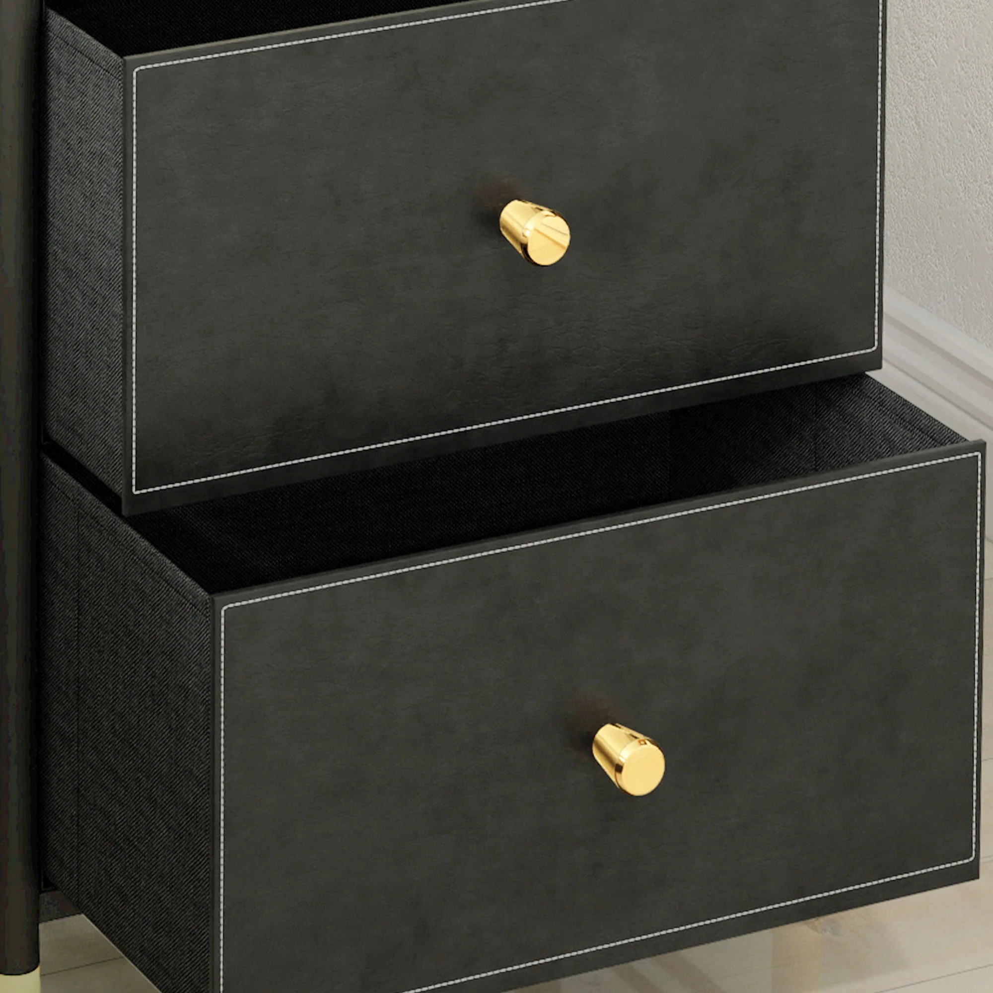 HOMCOM Chest Of Drawers With 3 Drawers For Bedroom, Living Room, Black - Image 8