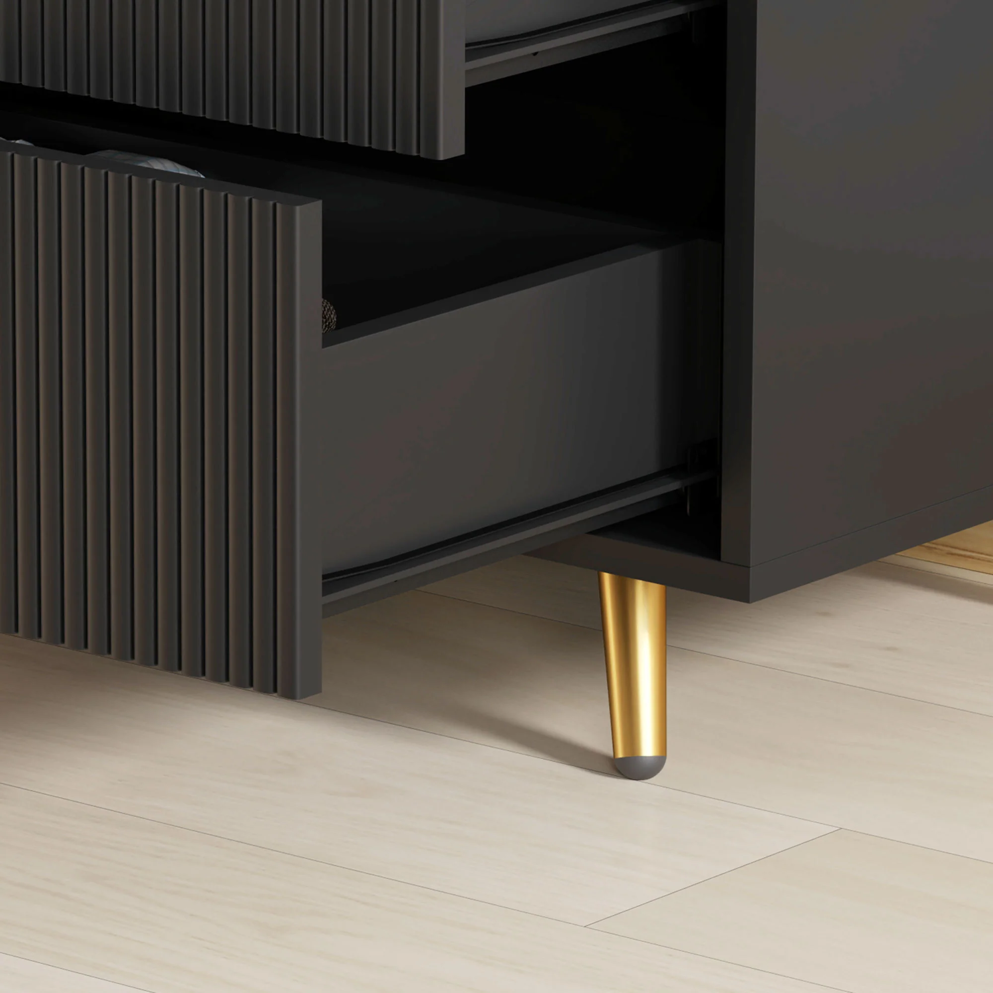 HOMCOM Chest of Drawers with 4 Drawers for Bedroom, Living Room - Image 9