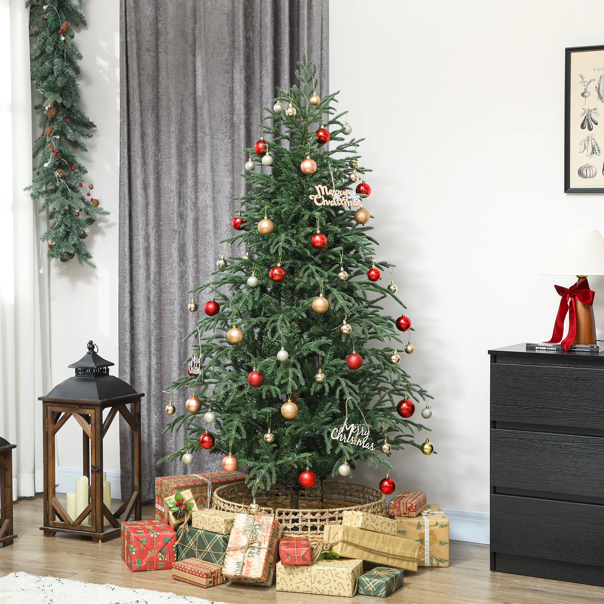 HOMCOM Christmas Tree, Full Spruce Xmas Tree, Easy Assembly - Image 11