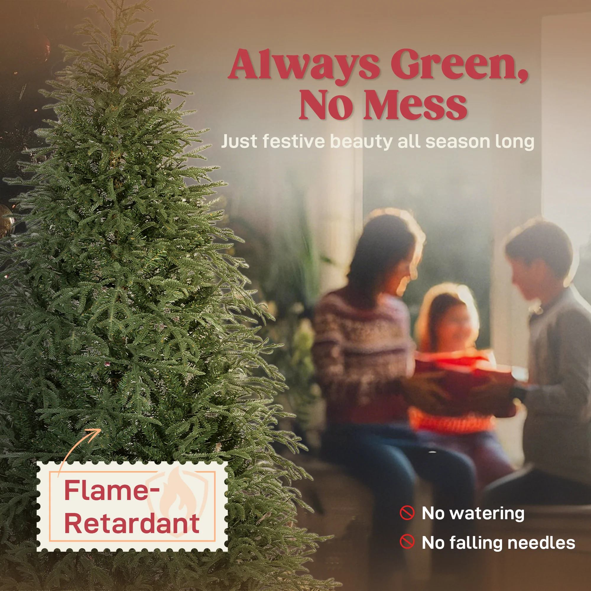 HOMCOM Christmas Tree, Full Spruce Xmas Tree, Easy Assembly - Image 22