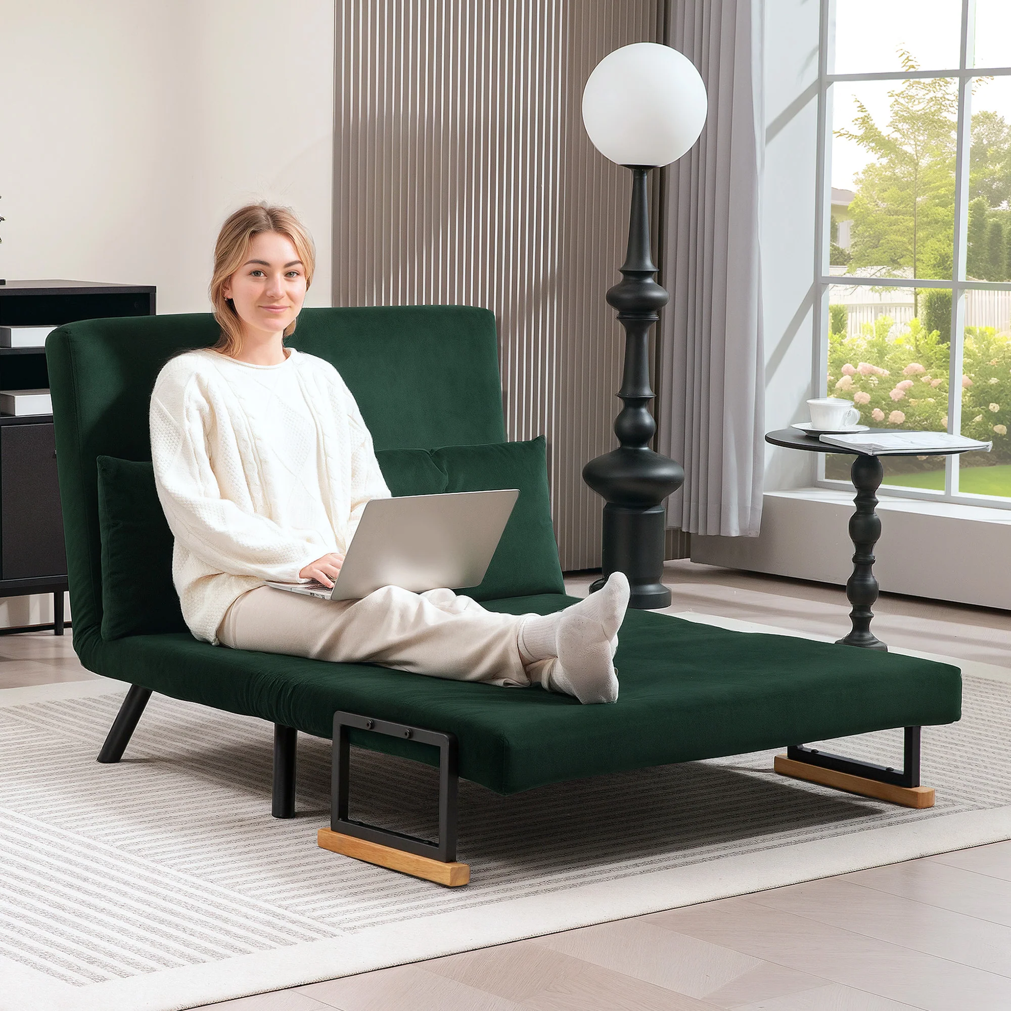 HOMCOM Click Clack 2 Seater Sofa Bed for Living Room, Guest Room - Image 16