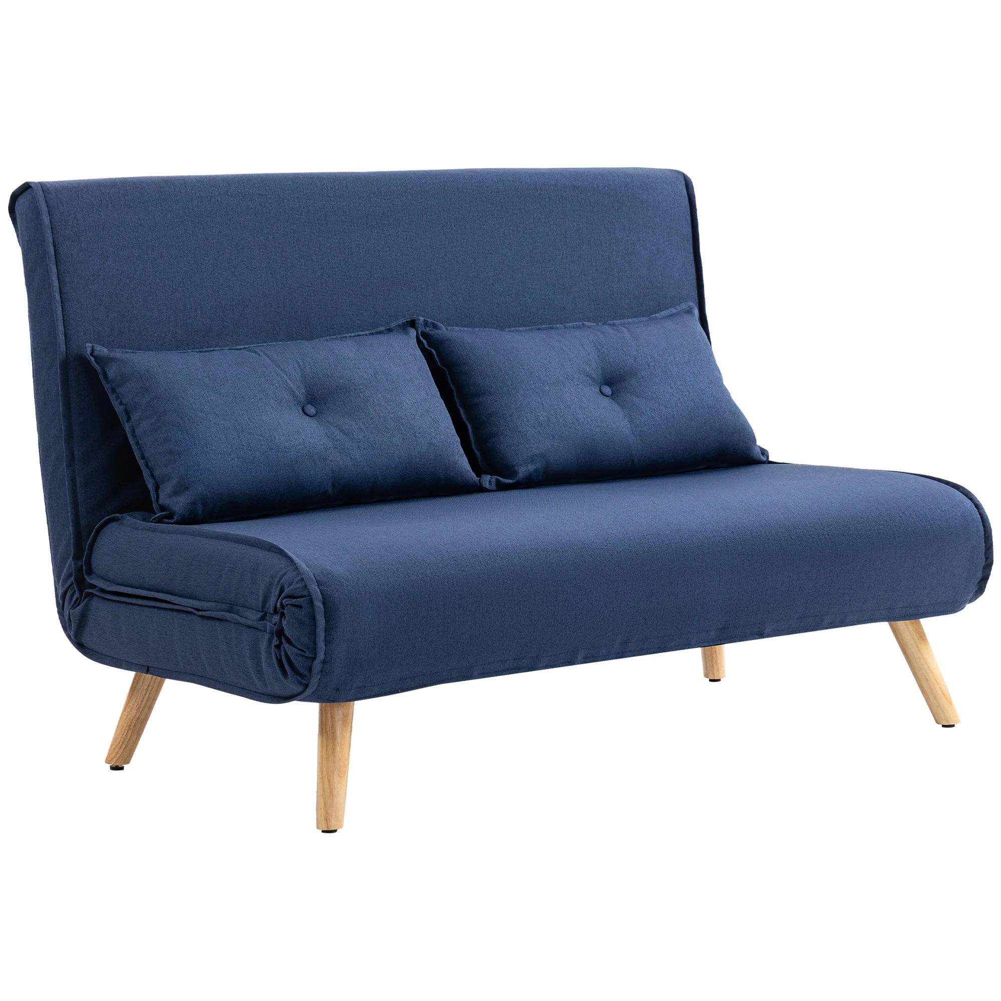HOMCOM Click Clack Sofa Bed, 2 Seater Bed Settee For Living Room - Image 10
