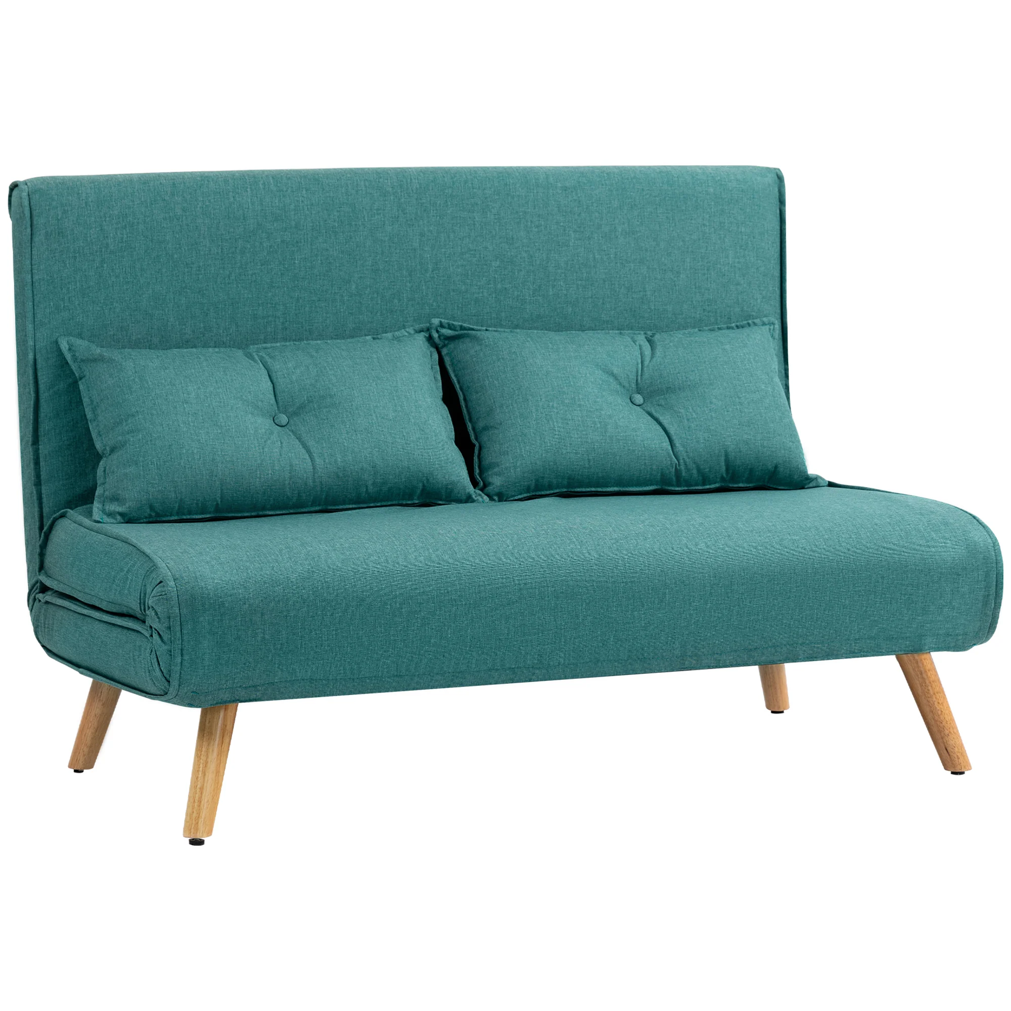 HOMCOM Click Clack Sofa Bed, 2 Seater Bed Settee For Living Room - Image 19