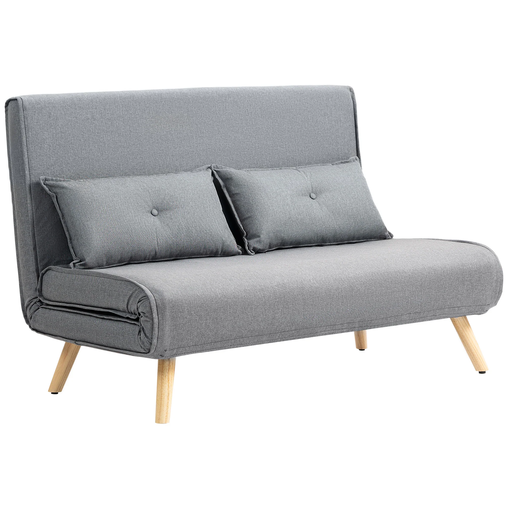 HOMCOM Click Clack Sofa Bed, 2 Seater Bed Settee For Living Room - Image 28