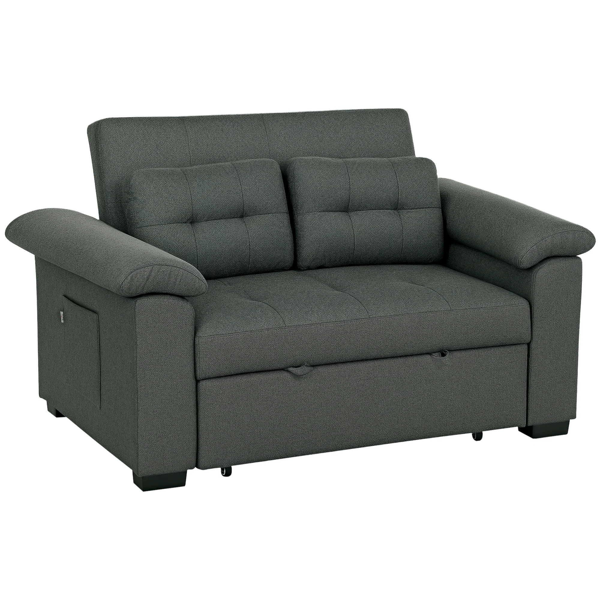 HOMCOM Click Clack Sofa Bed 2 Seater Sofa Bed for Living Room - Image 10