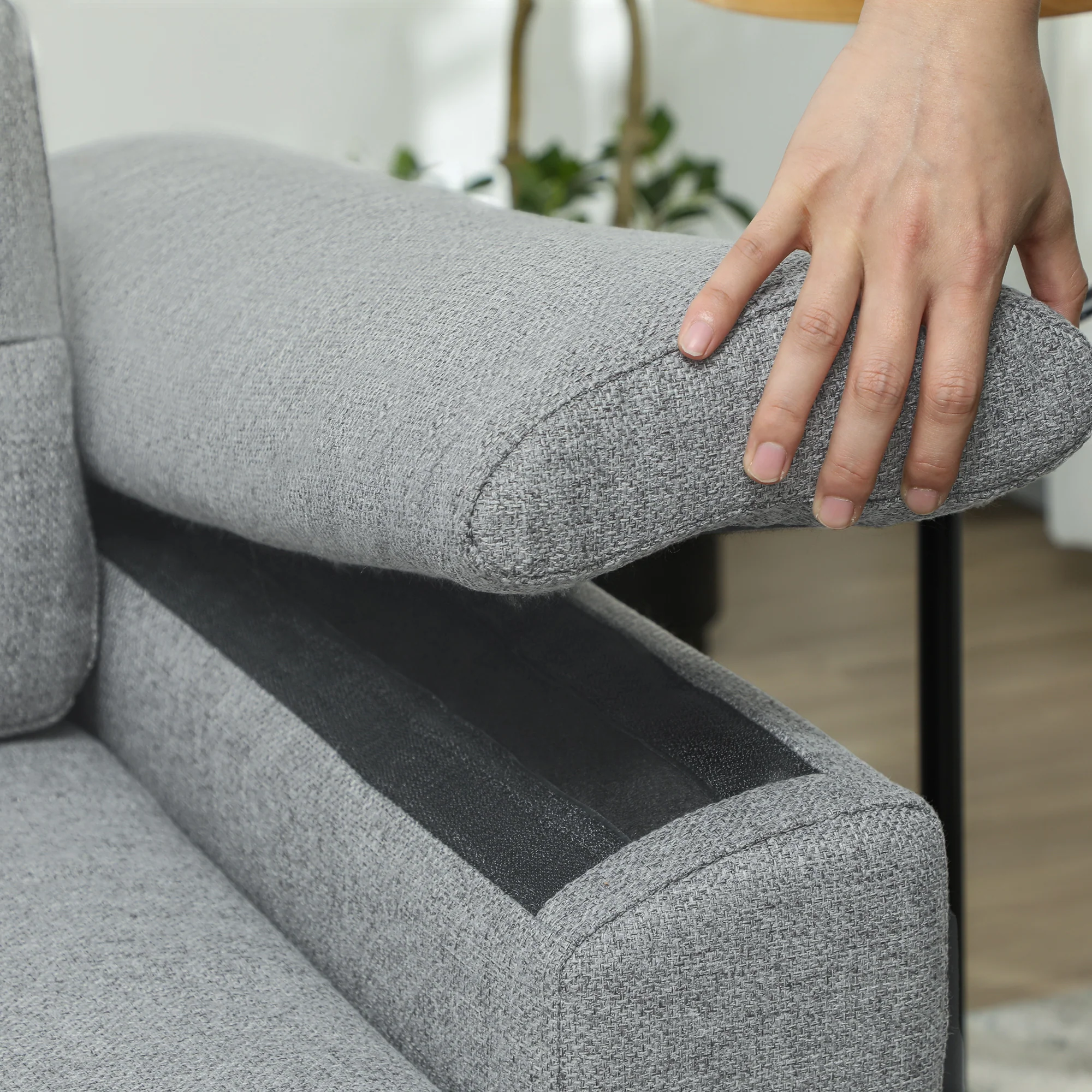HOMCOM Click Clack Sofa Bed 2 Seater Sofa Bed for Living Room - Image 27