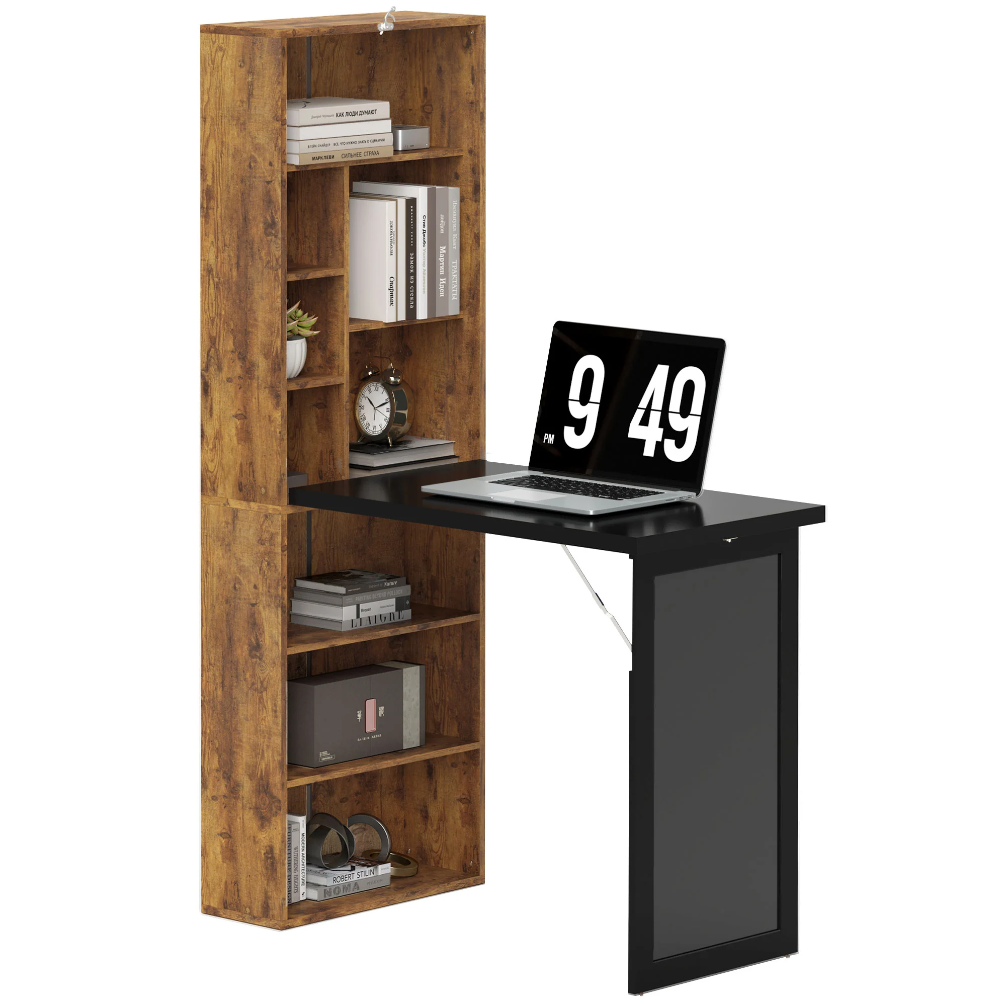 HOMCOM Convertible Desk with Blackboard Multi-function Workstation - Image 10