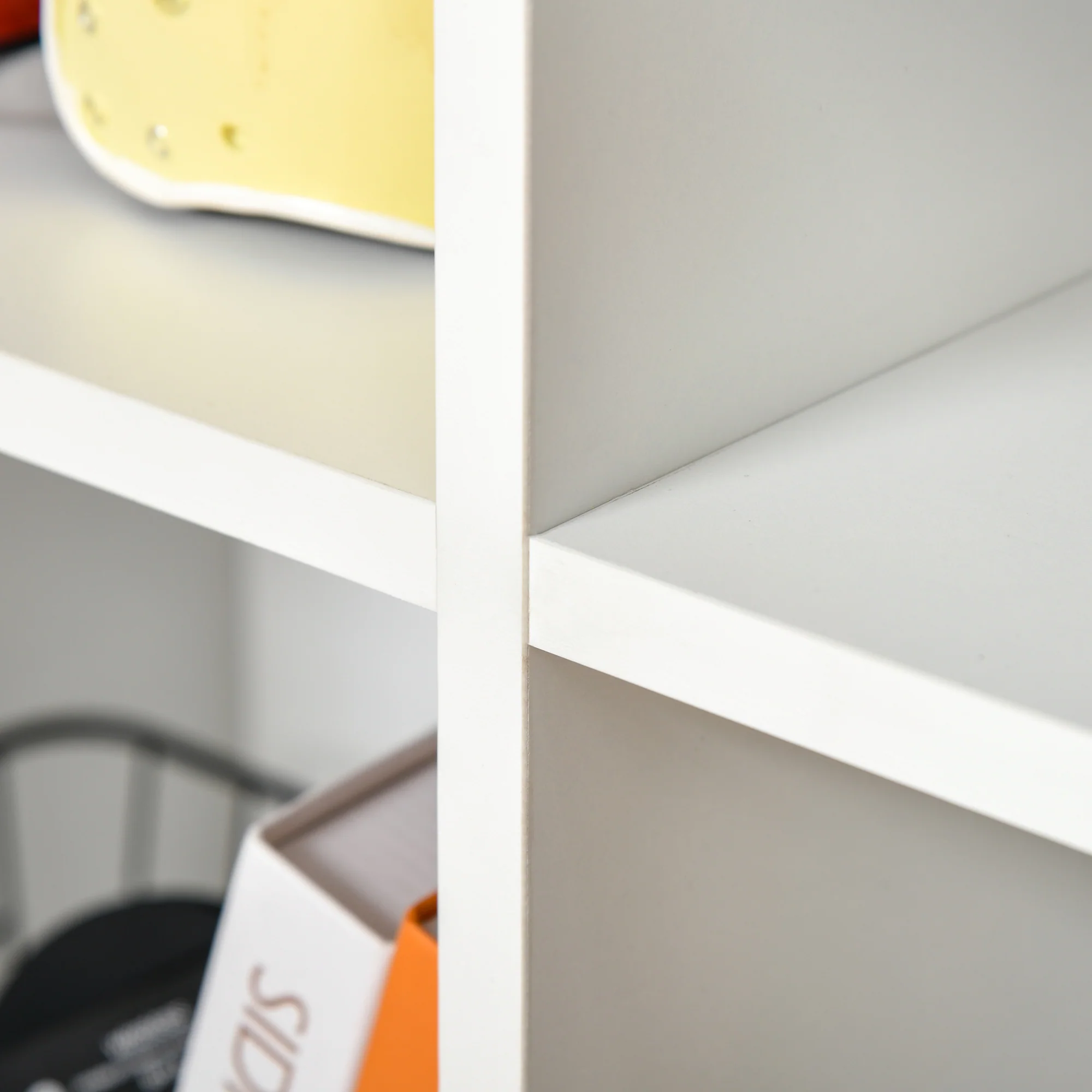HOMCOM Cubic Cabinet Bookcase Storage Shelves For Home Office, White - Image 8