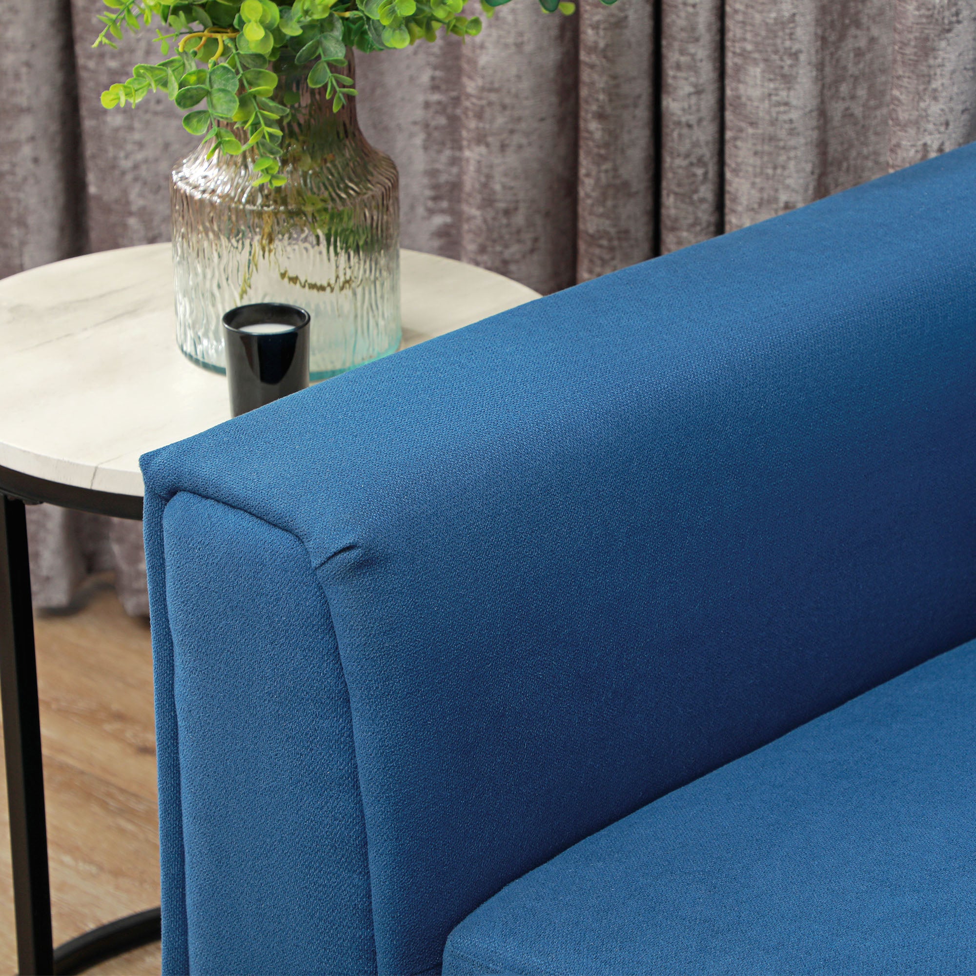 HOMCOM Dark Blue 3 Seater Sofa Bed, Convertible Pull Out Sofa With Storage - Image 7