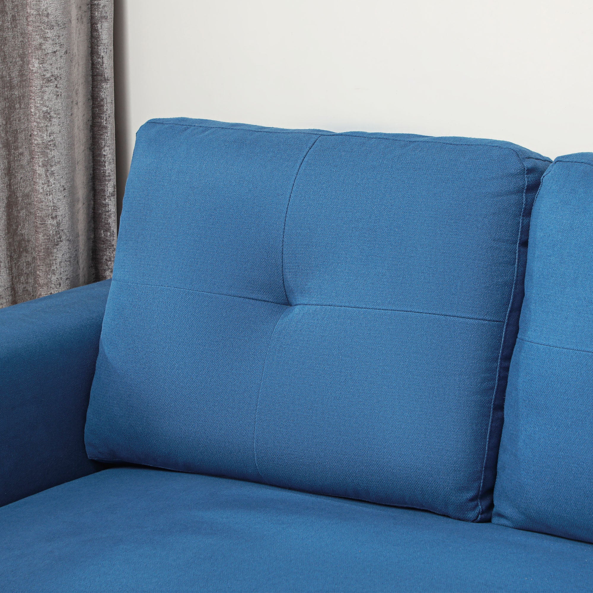 HOMCOM Dark Blue 3 Seater Sofa Bed, Convertible Pull Out Sofa With Storage - Image 8