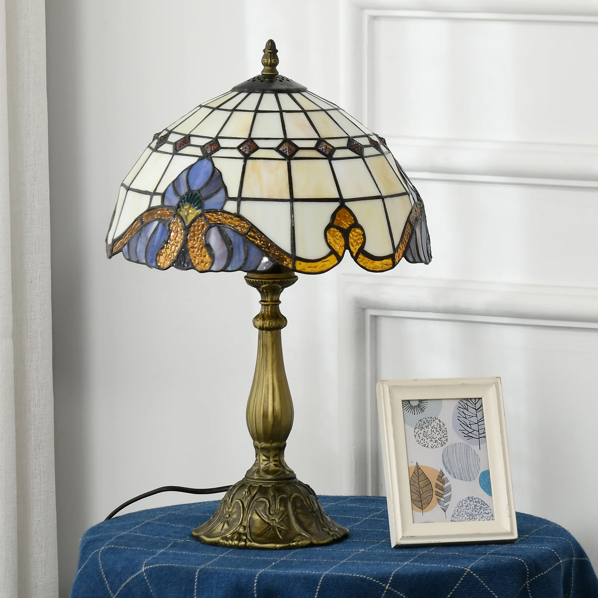 HOMCOM Decorative Table Lamp, For Bedroom Living Room, Bulb Not Included - Image 6