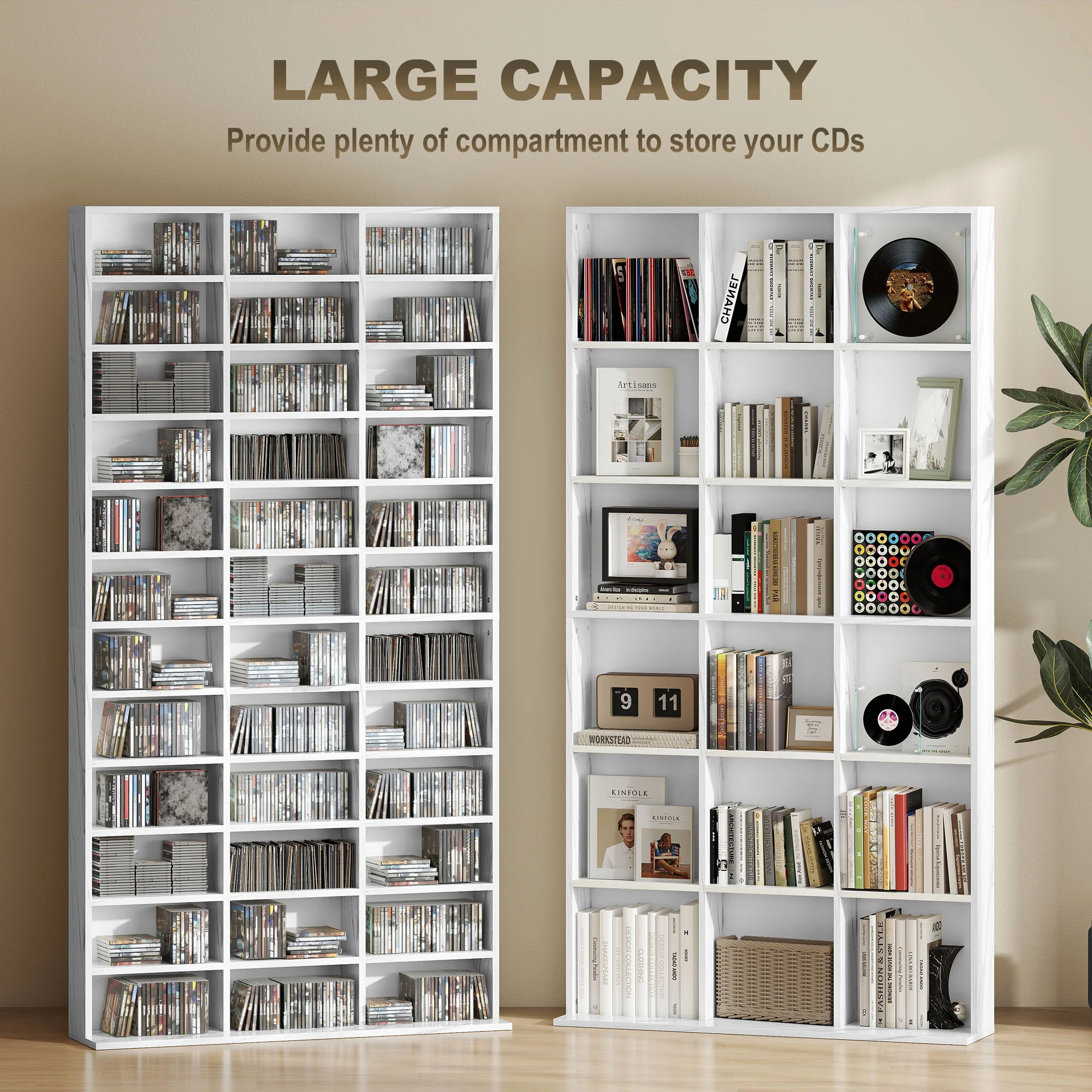 HOMCOM DVD CD Media Storage Rack, Video Display Unit - Image 12