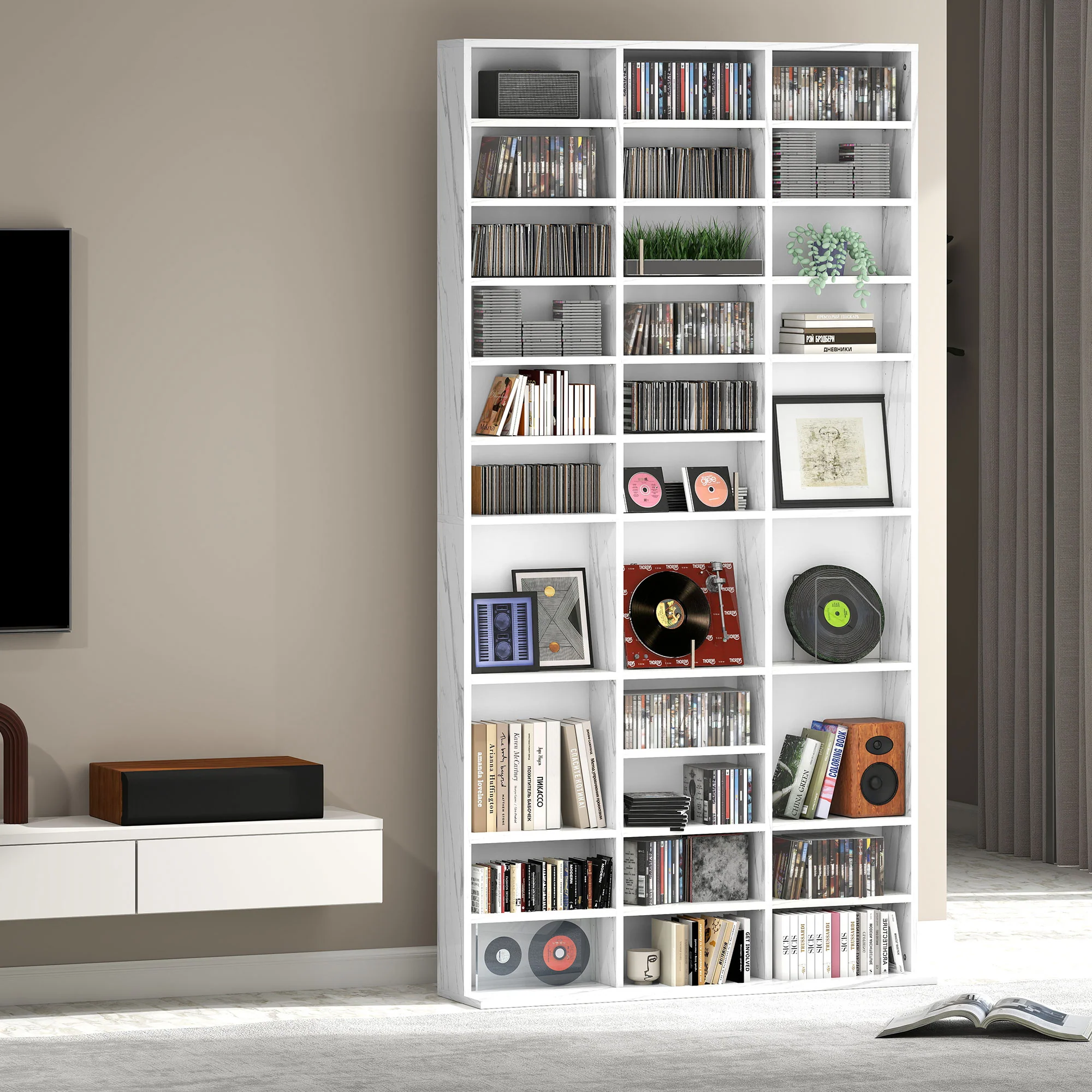 HOMCOM DVD CD Media Storage Rack, Video Display Unit - Image 17