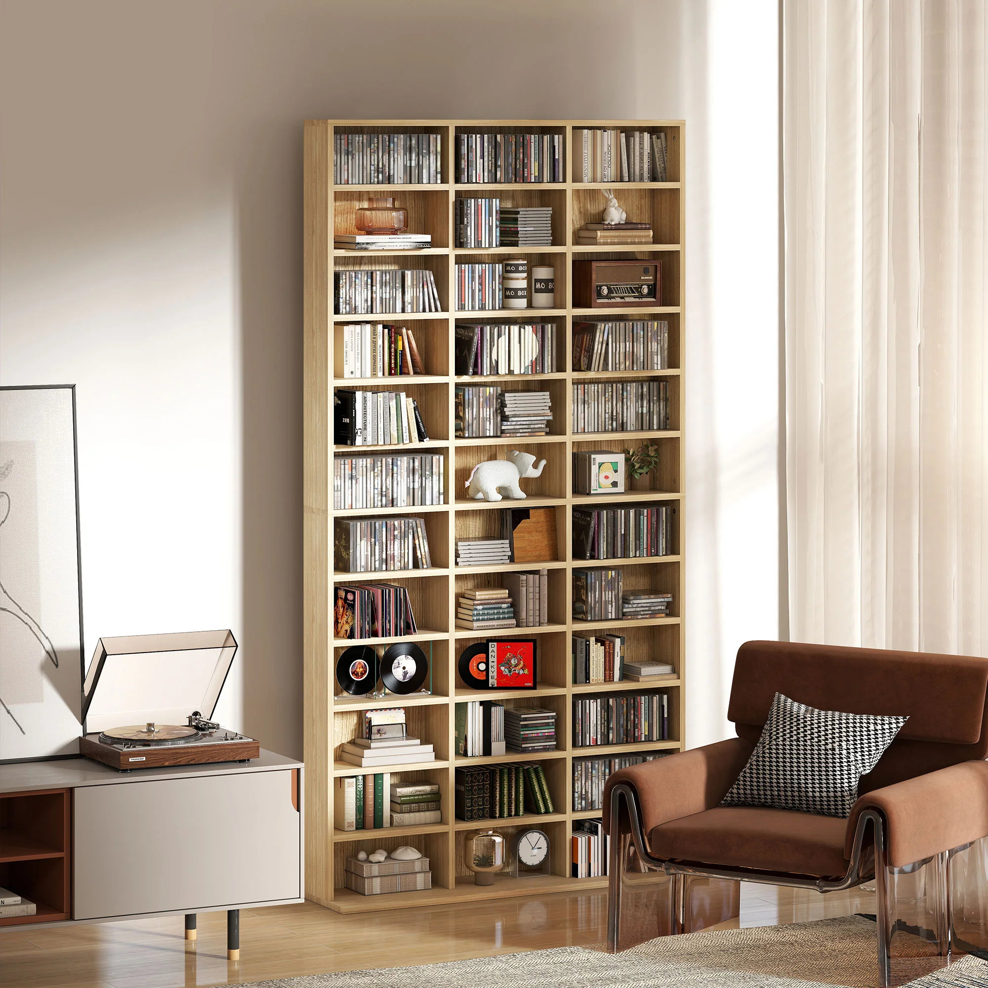 HOMCOM DVD CD Media Storage Rack, Video Display Unit - Image 2