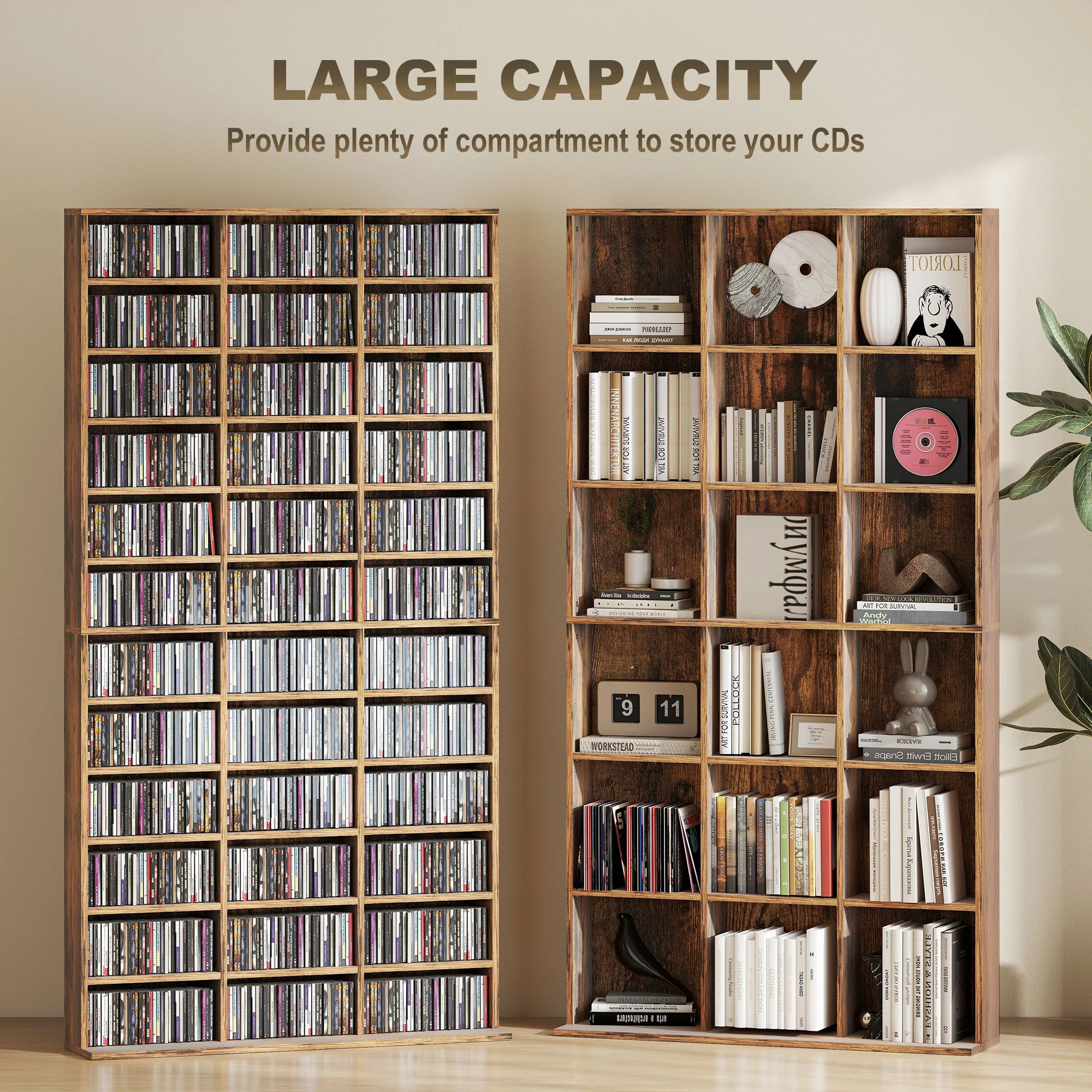 HOMCOM DVD CD Media Storage Rack, Video Display Unit - Image 21