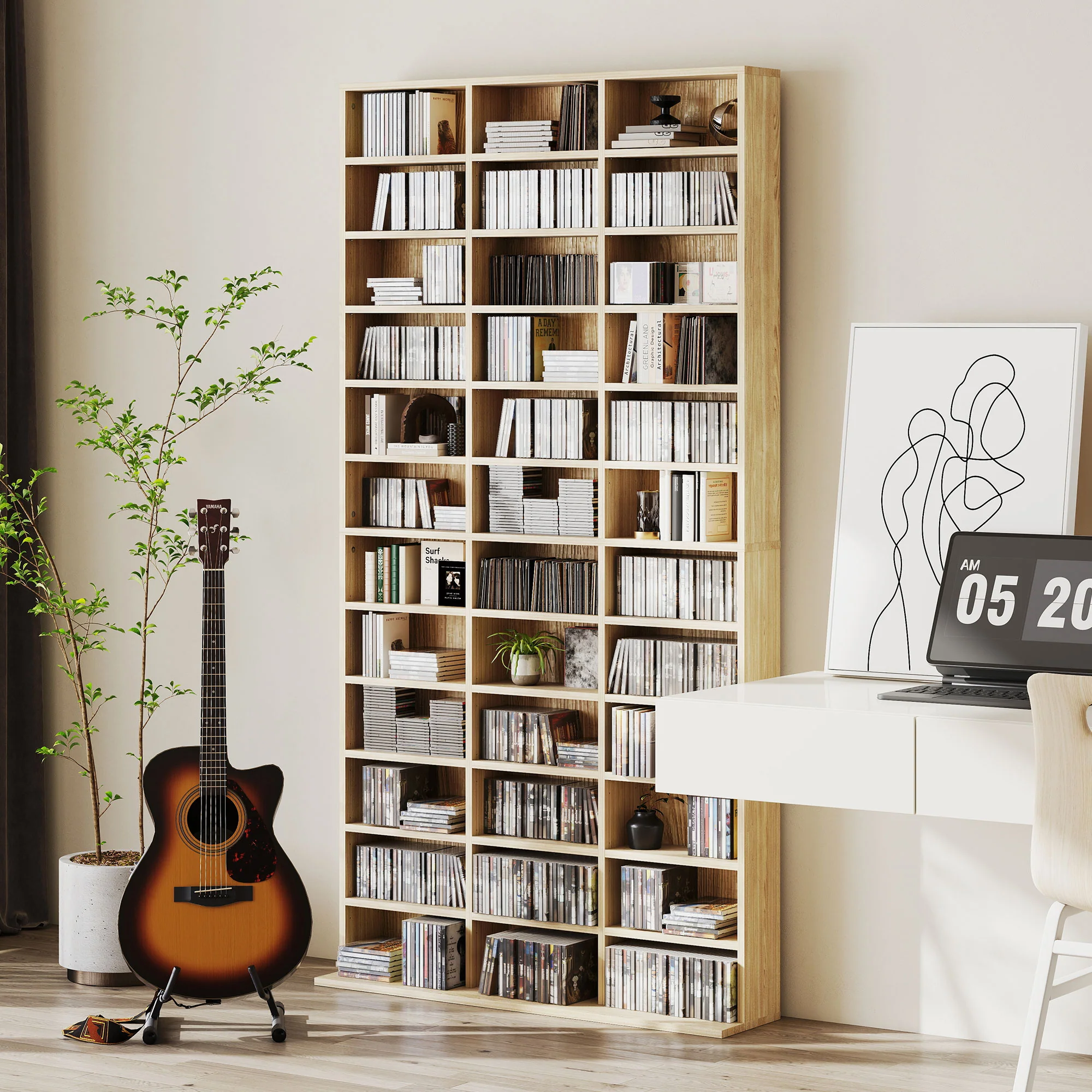 HOMCOM DVD CD Media Storage Rack, Video Display Unit - Image 7