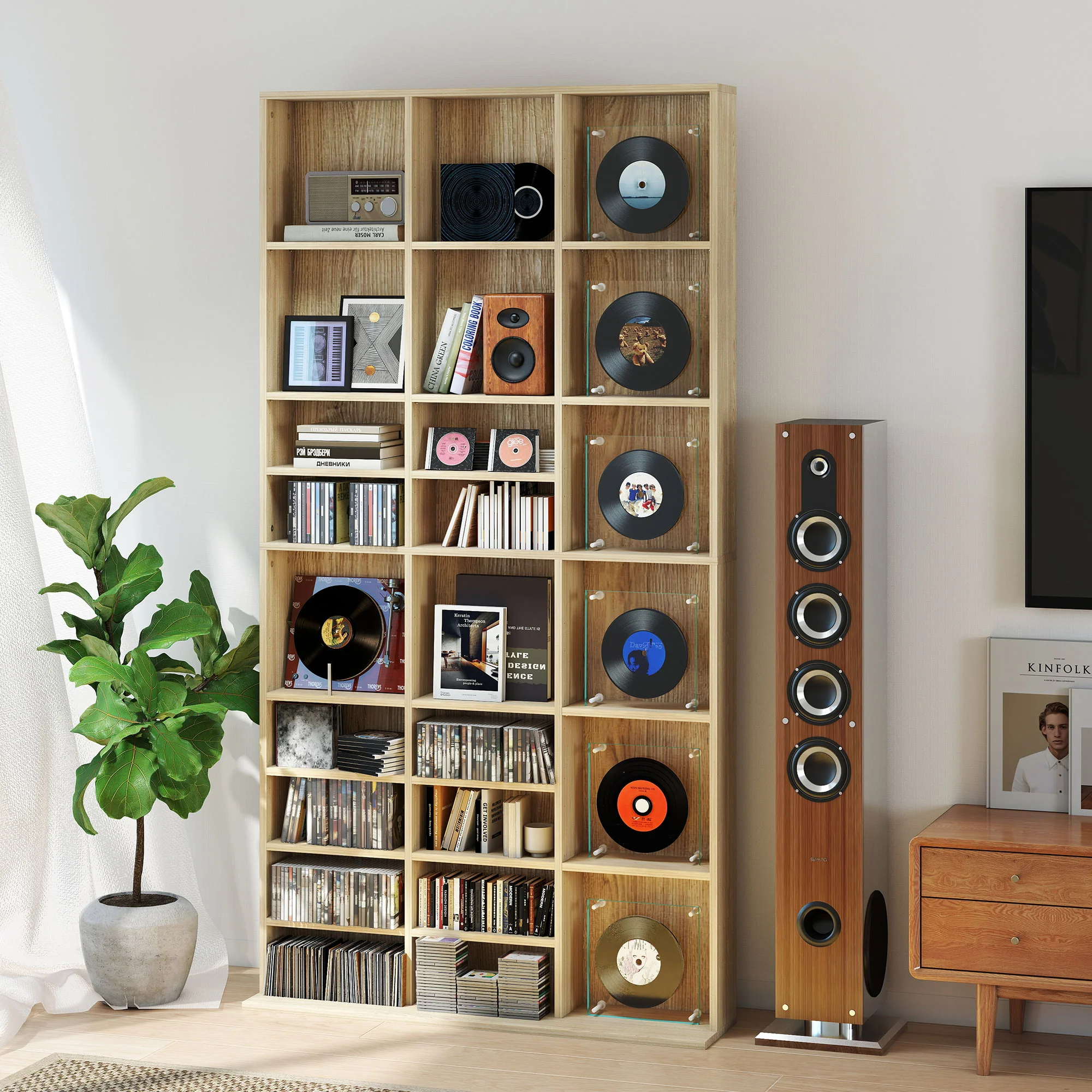 HOMCOM DVD CD Media Storage Rack, Video Display Unit - Image 8