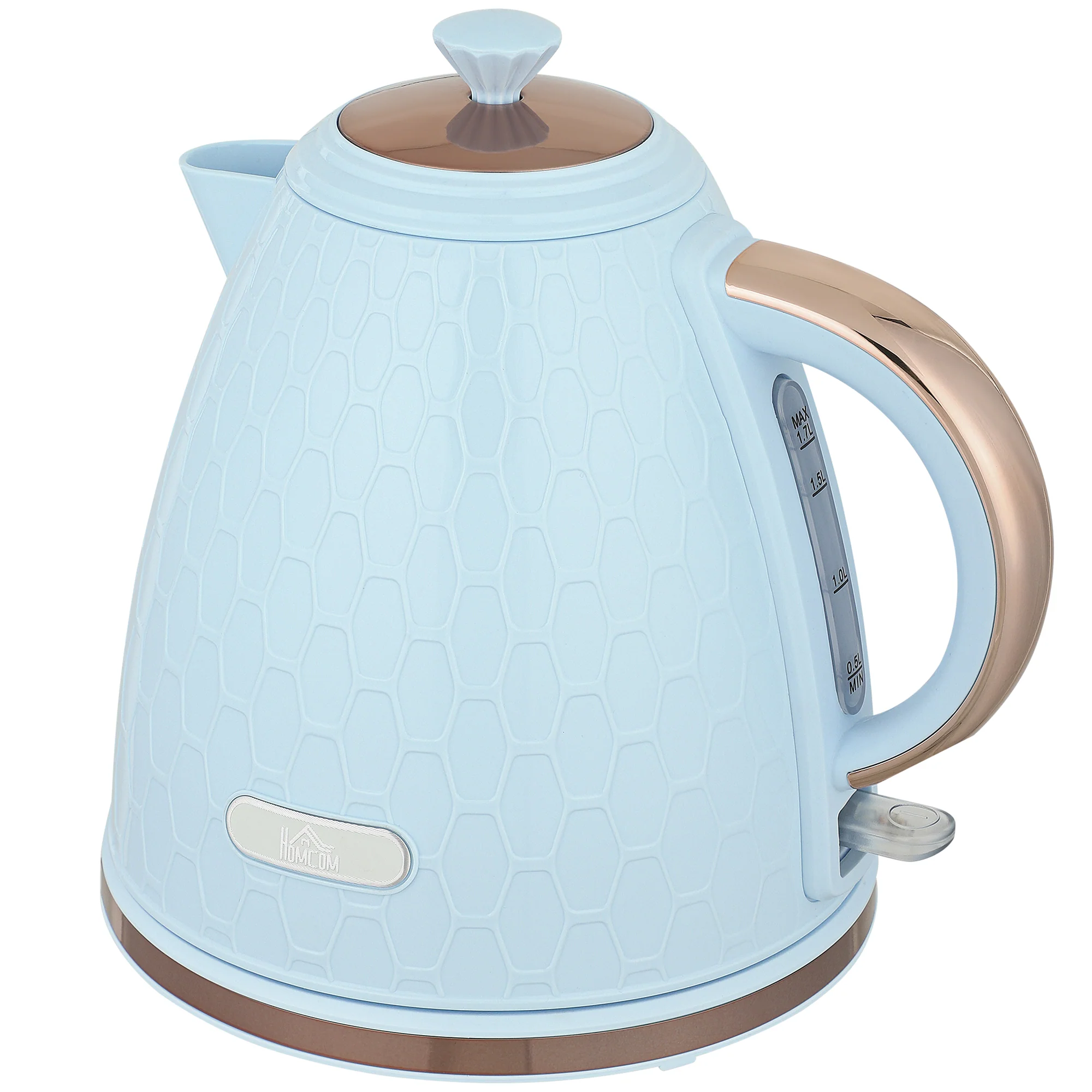 HOMCOM Electric Kettle, Fast Boil, 1.7L, 3kW, Auto Shut-off
